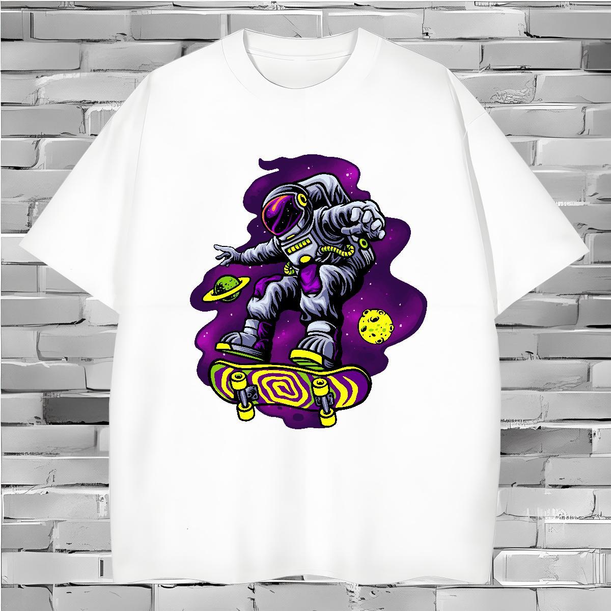 Men T Shirts 230g Pure Cotton universe Sport Crew Neck Breathable Anime Print Men Clothes T-Shirt Fashion Casual TOP Quality Top Tees