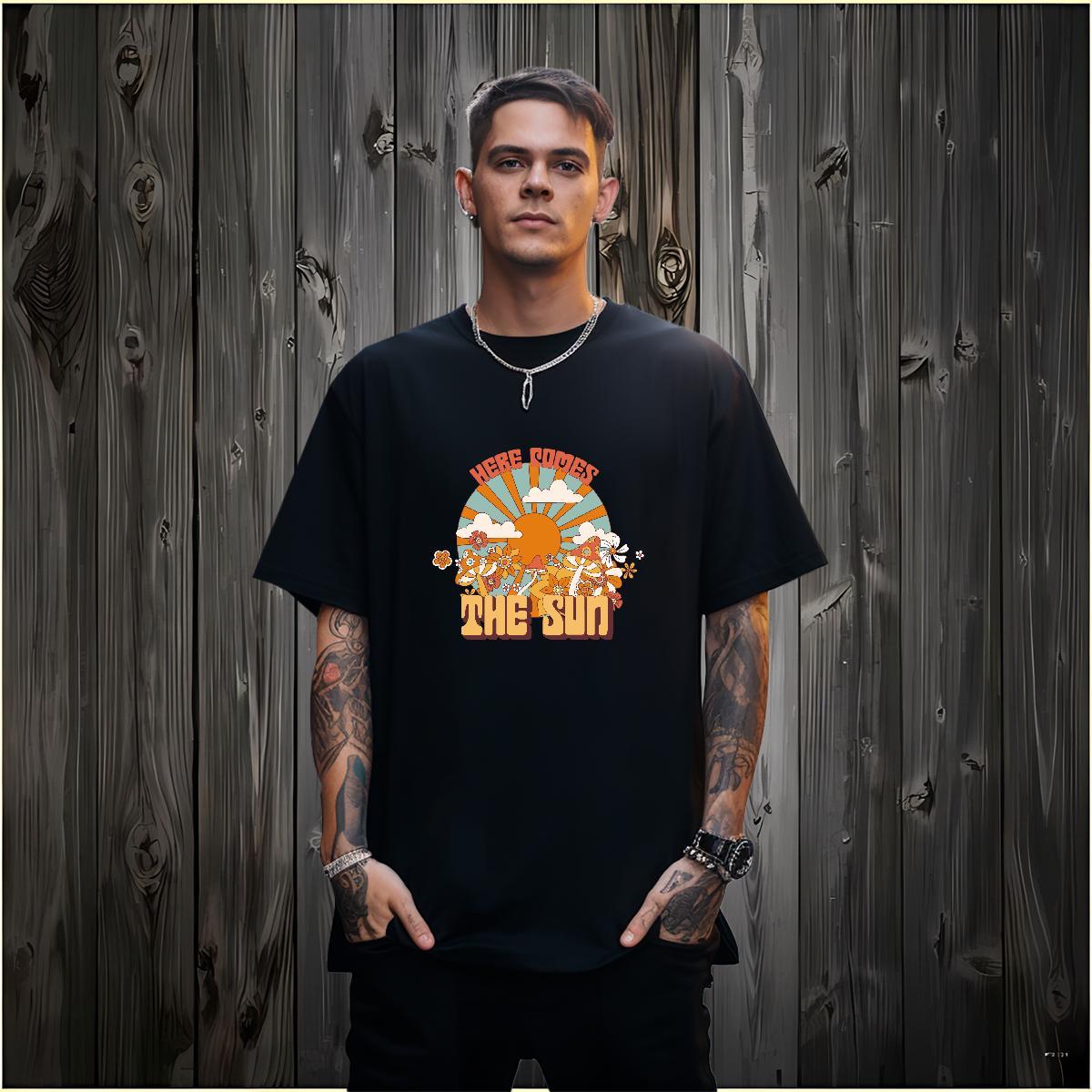 New Designer Men T Shirts 100% Cotton 230g mushroom Hip Hop Street Top Tees Round Neck Short Sleeve TOP Quality Mens Tshirts DIY Printed