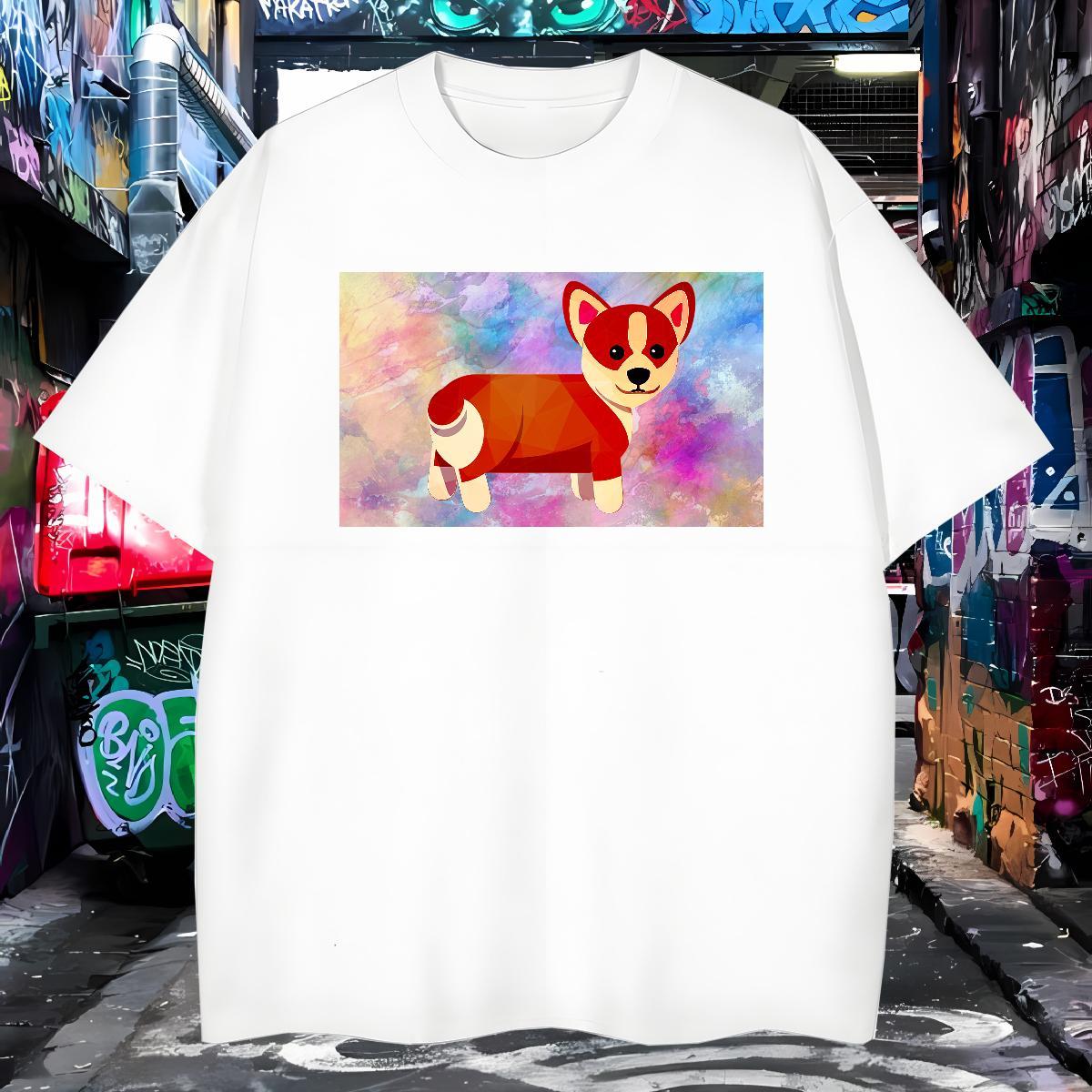 T-Shirts 100% Cotton 230g Dog Summer Casual Crew Neck Breathable Custom Big Size Couples T Shirts Fashion Casual Cool Design Clothings