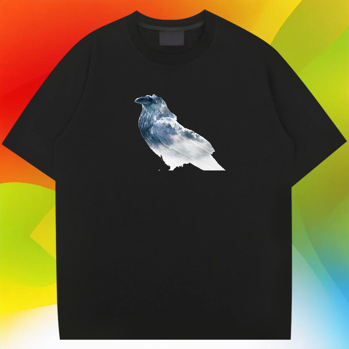 Loose Fit Tshirt for Man Woman 230g 100% Cotton Hip Hop bird Cartoon Printing L-4XL Breathable Short Sleeve Fashion Design Mens T Shirts Tee Shirt