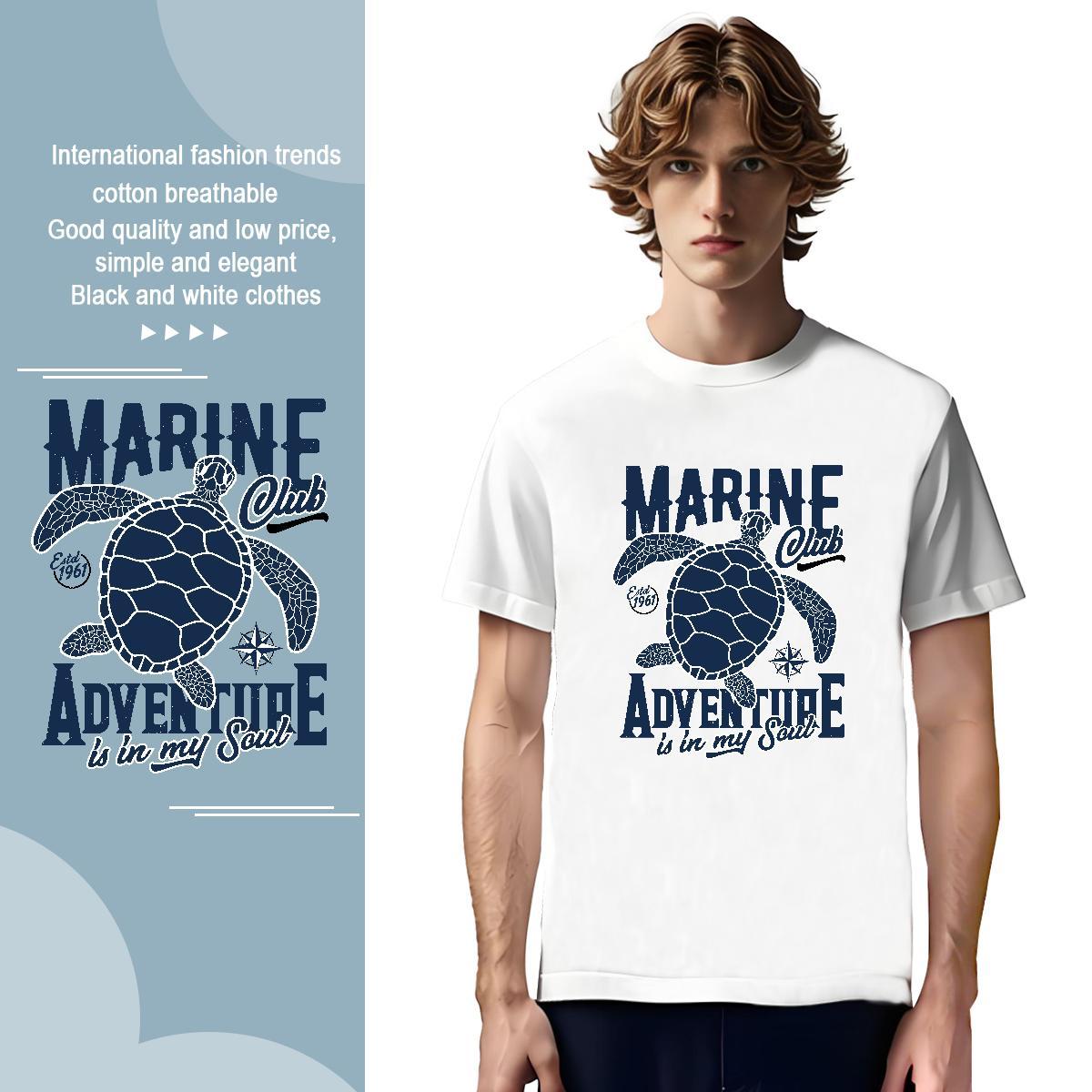 Man T Shirts 230g Cotton Spring Summer Short Sleeve Soft Asian Size Men Clothes T-Shirt Factory Direct Loose Fit Top Tees