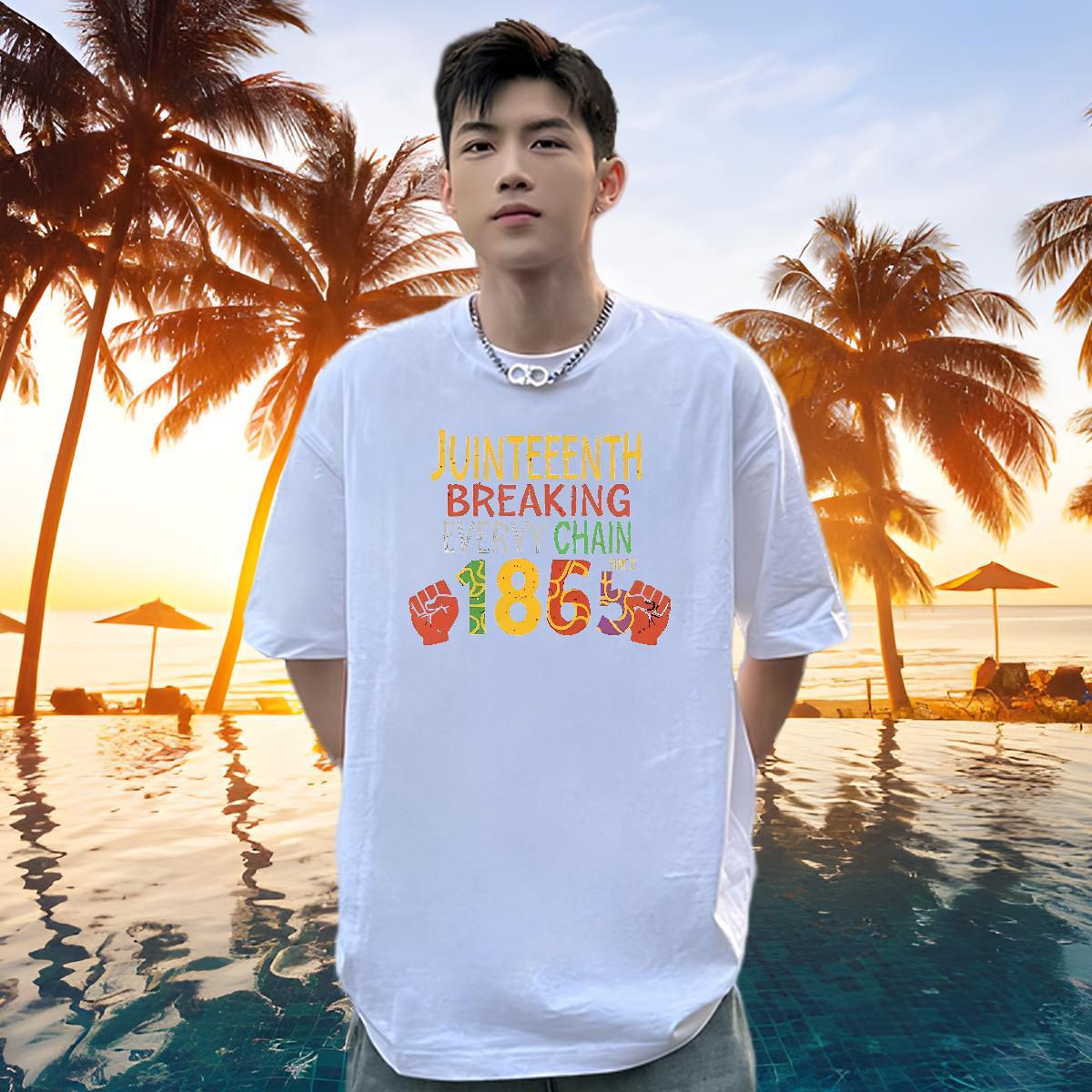 Classic Men T Shirts letter Polos 100% Cotton 230g Casual Beach Loose Asian Size Pure Cotton Men Tops Tees