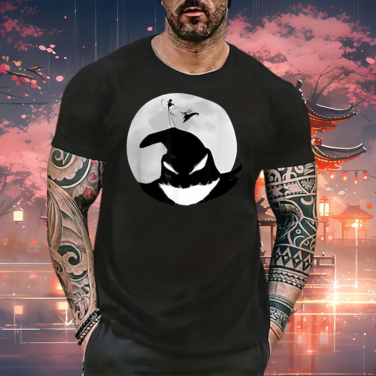 Custom T Shirts Men 230g Pure Cotton halloween Summer Casual Tees Shirts Crew Neck Designer Men Tees Skull