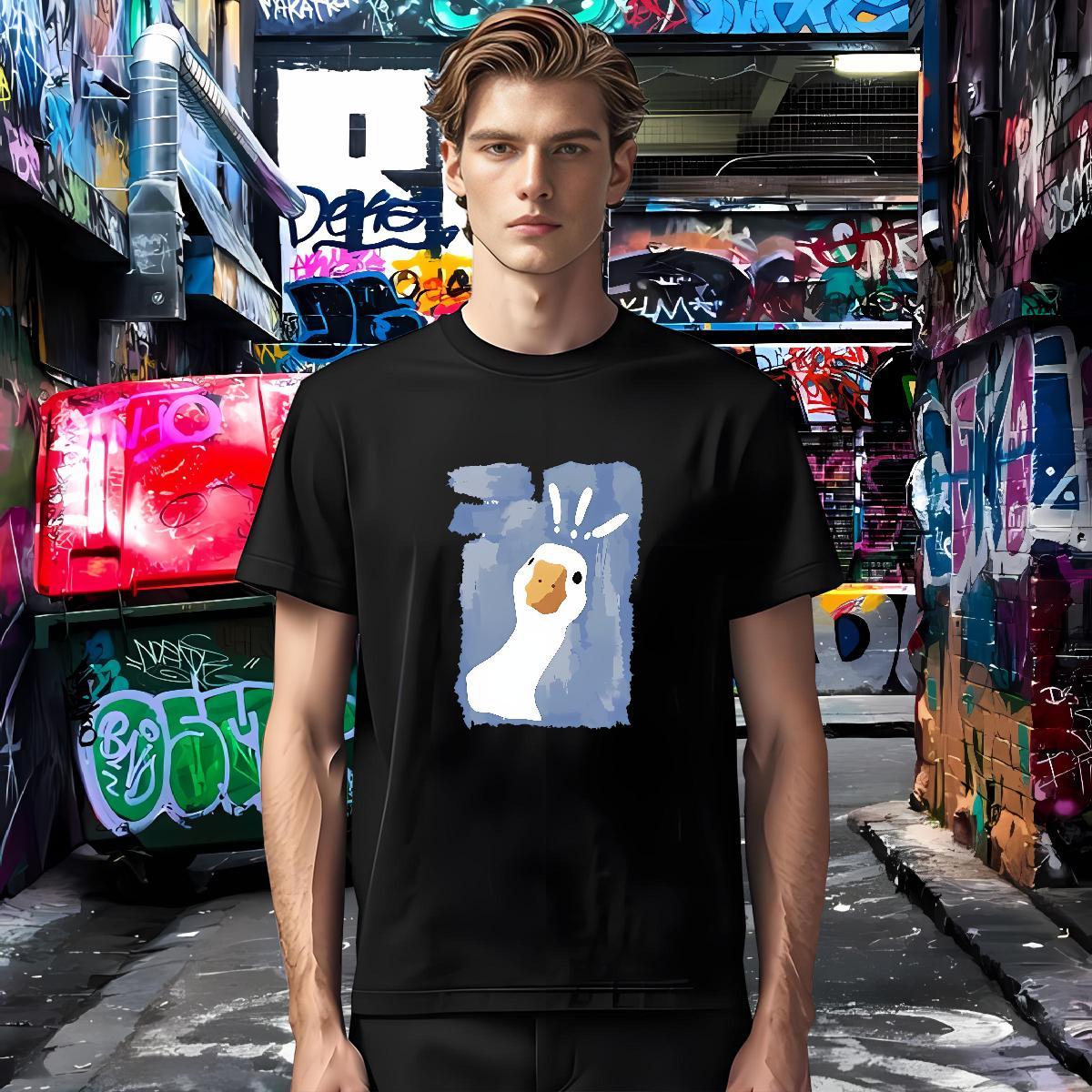 Fashion Design T Shirts Men 230g Cotton duck Outdoor Clothes Breathable Short Sleeve Loose Fit Men Tops Tees Black Oversized