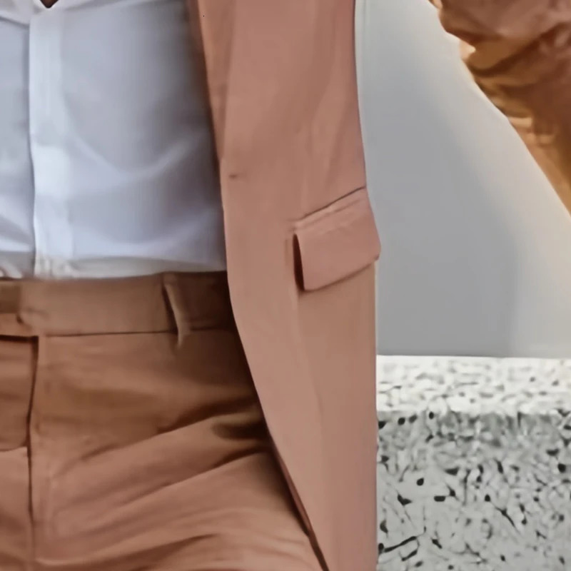 2024 Mens Casual Set Spring/Summer British Style Solid Color Mens Fashion Daily Mens Trendy Clothing British Style 240824