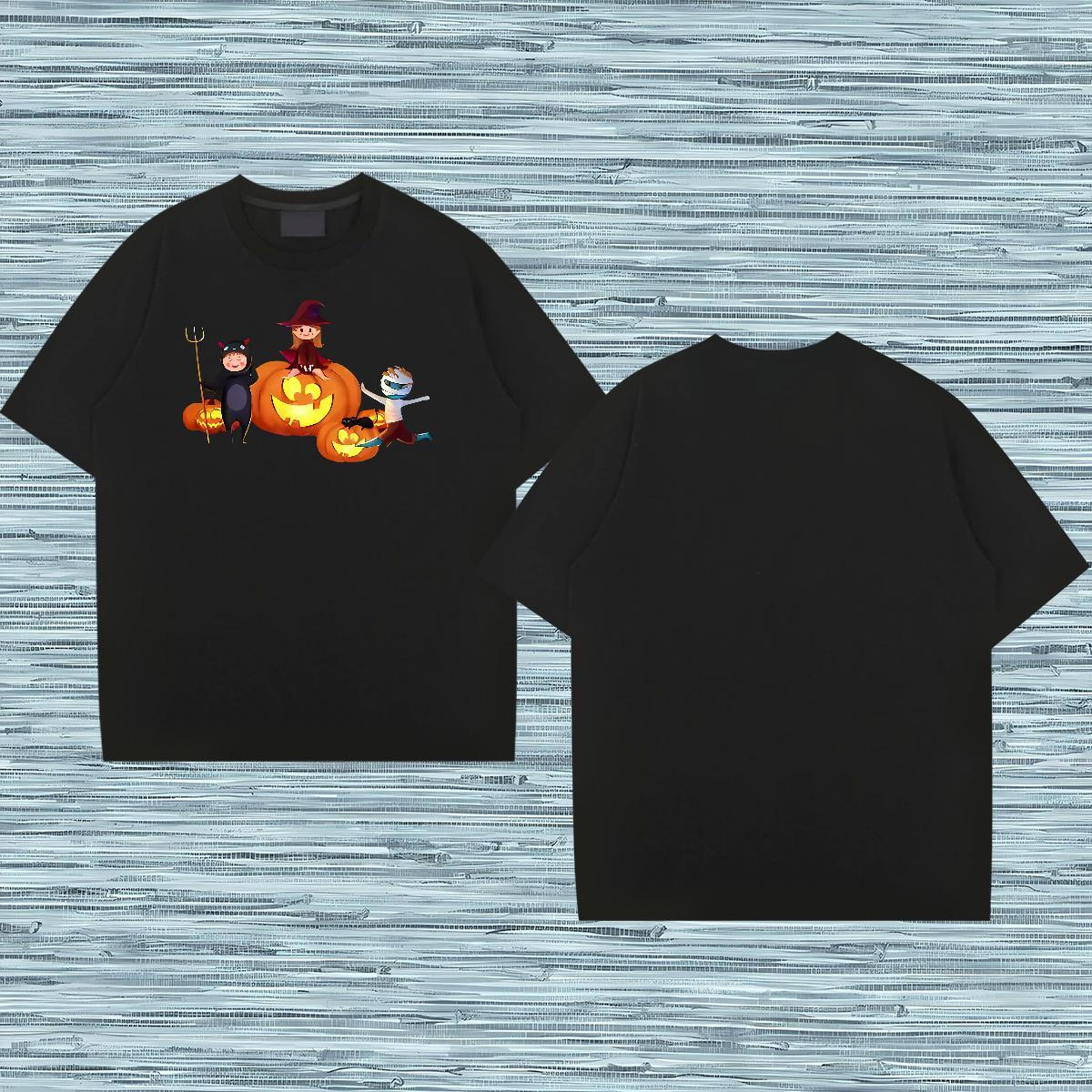 2024 Designer T Shirt For Man 100% Cotton 230g halloween Anime Printing Street Clothings Round Neck Short Sleeve TOP Quality Tshirts Custom Cartoon