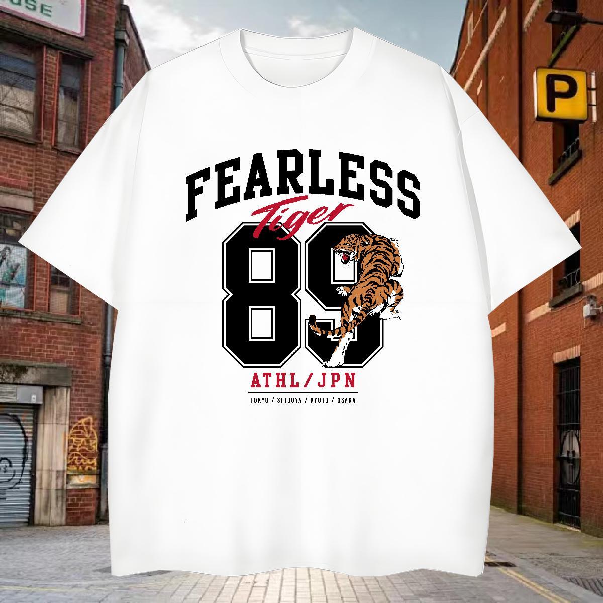 Designer Men Tops Tees 100% Cotton 230g tiger T Shirt For Man Street Wear Breathable Soft Custom Print Oversized Classic Casual Tops Shirt