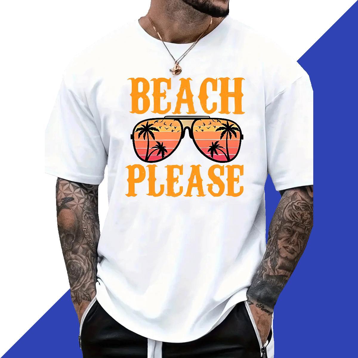 2024 Summer Men T Shirts 100% Cotton 230g tree Sports Casual Wear Breathable Short Sleeve Cool Men Clothes T-Shirt DIY Anime