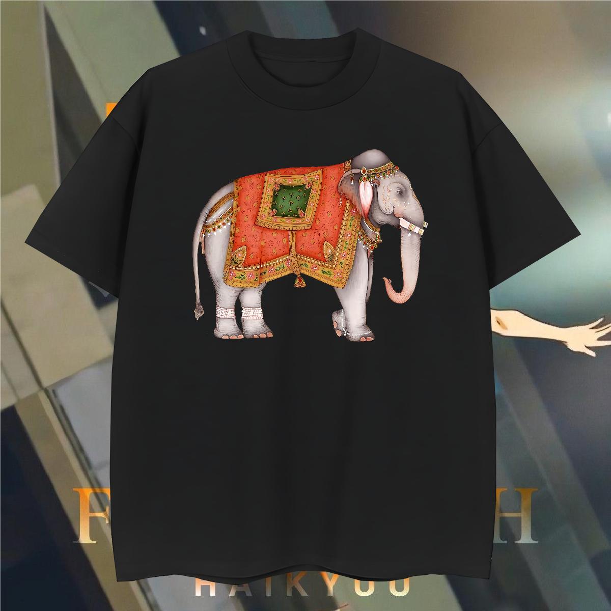 T Shirt For Man 230g Cotton elephant Street Wear Pure Cotton Customized Men Tees Classic Comfortable Tops Shirt