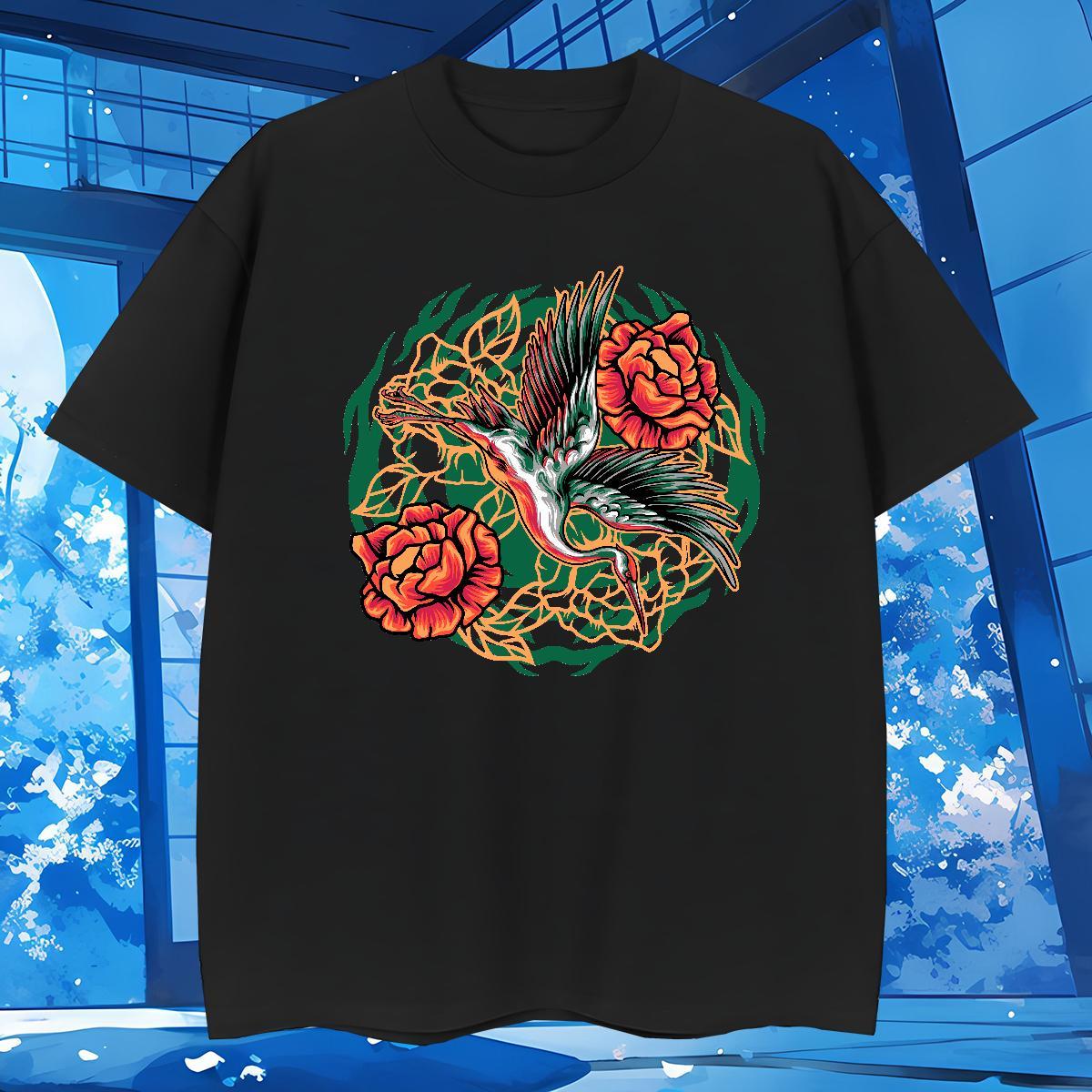 T Shirt For Man 100% Cotton 230g beautiful High Street Hip Hop Breathable Crew Neck Custom Print Plus Size Men Tops Tees Factory Direct Designer Tshir