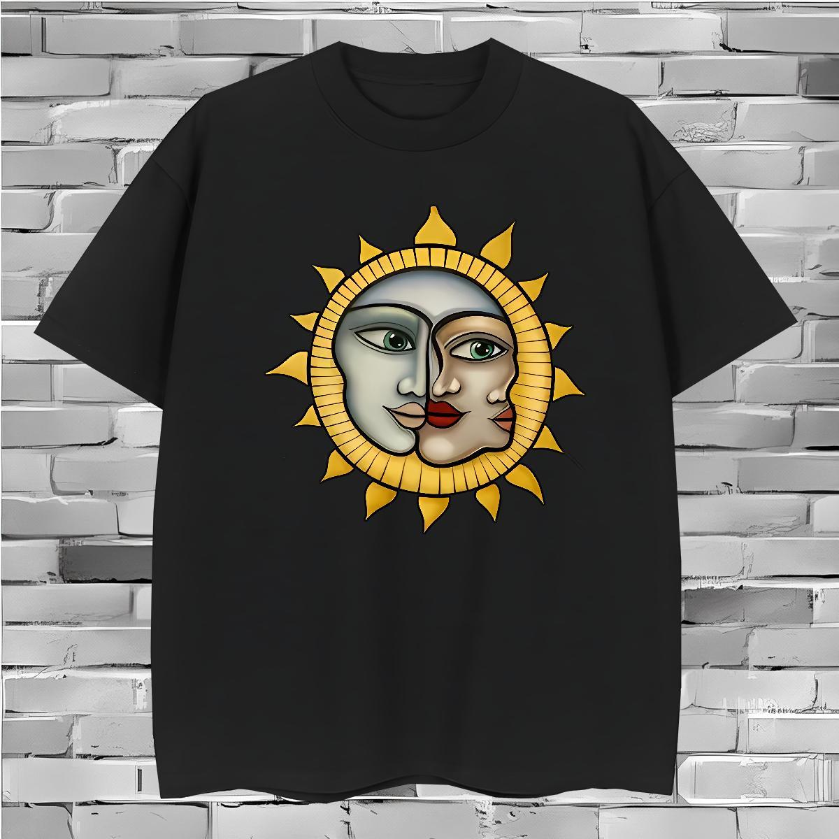 T shirt 230g Pure Cotton portrait Daily Outfit Short Sleeve O-Neck Anime Men Tops Tees Customized Loose Tshirts