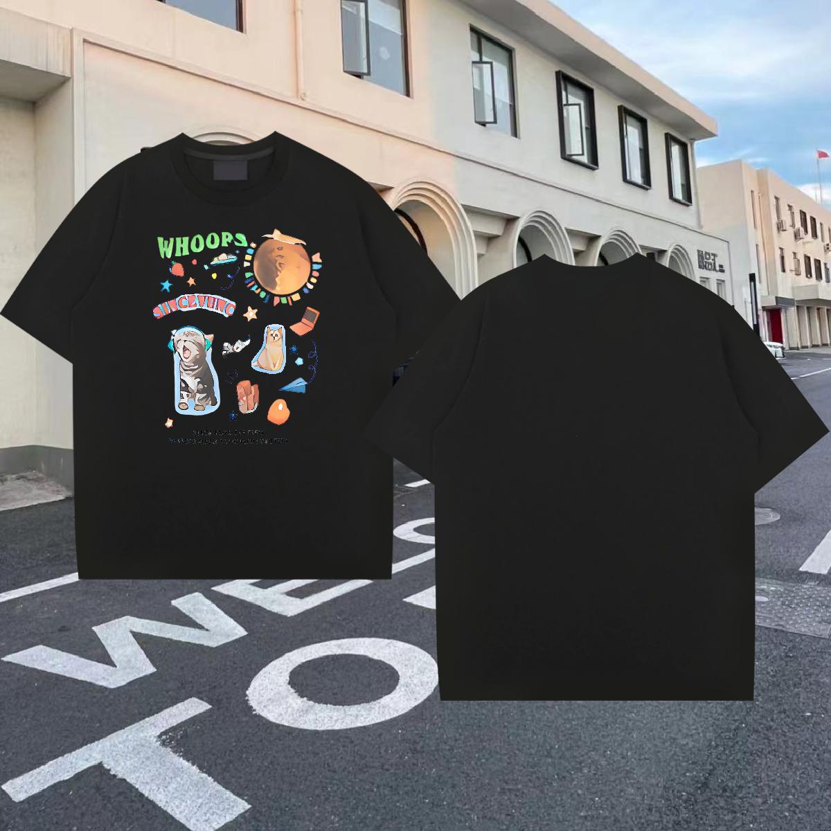 Designer Fashion T Shirt For Man 230g 100% Cotton cute Sport Tee Shirt O-Neck Short Sleeve Comfortable Couples T Shirts Oversized 3XL 4XL