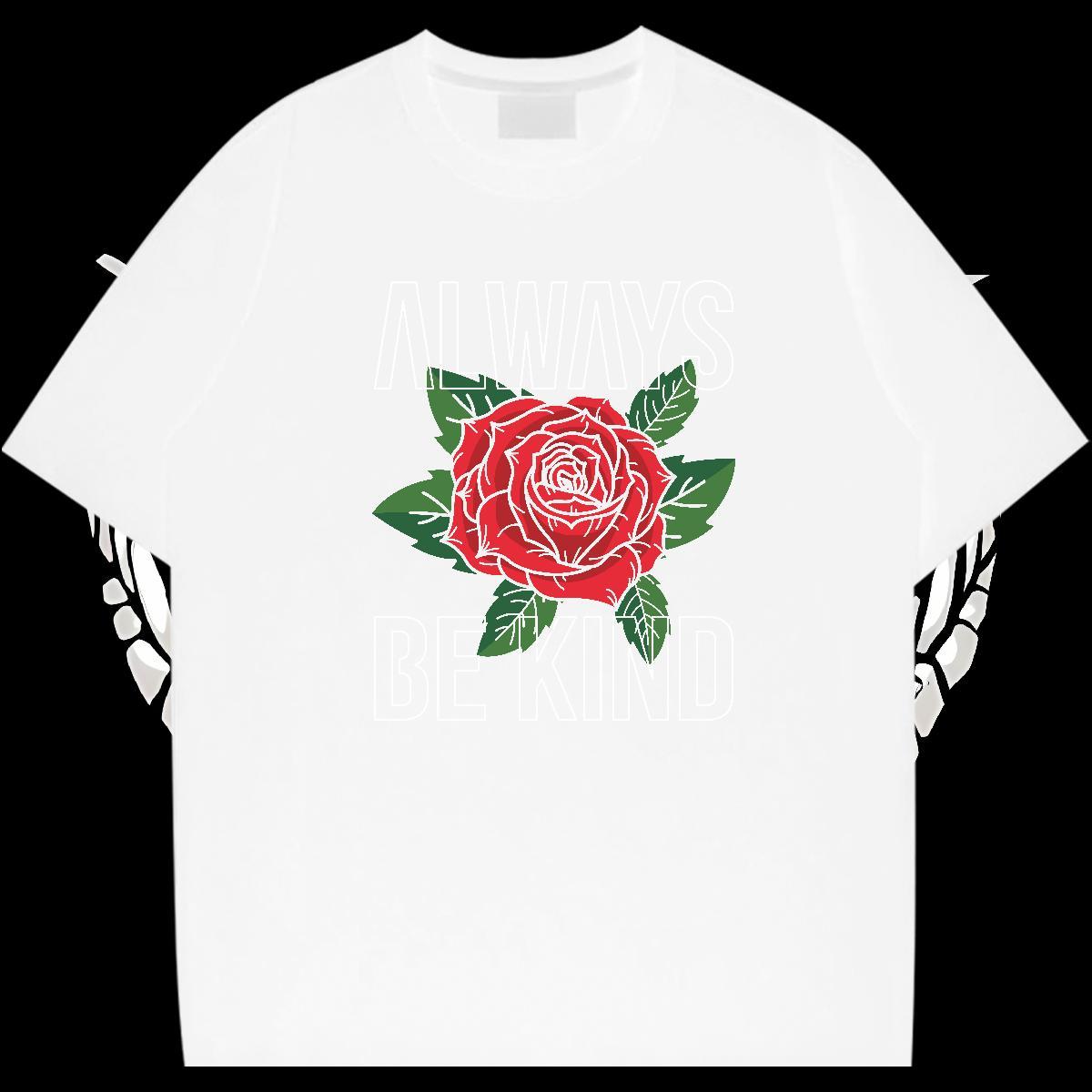 2024 Summer T-Shirts 230g Pure Cotton flower Anime Printing Street Clothings O-Neck Short Sleeve Wholesale Men Tees Cartoon Printing L-4XL
