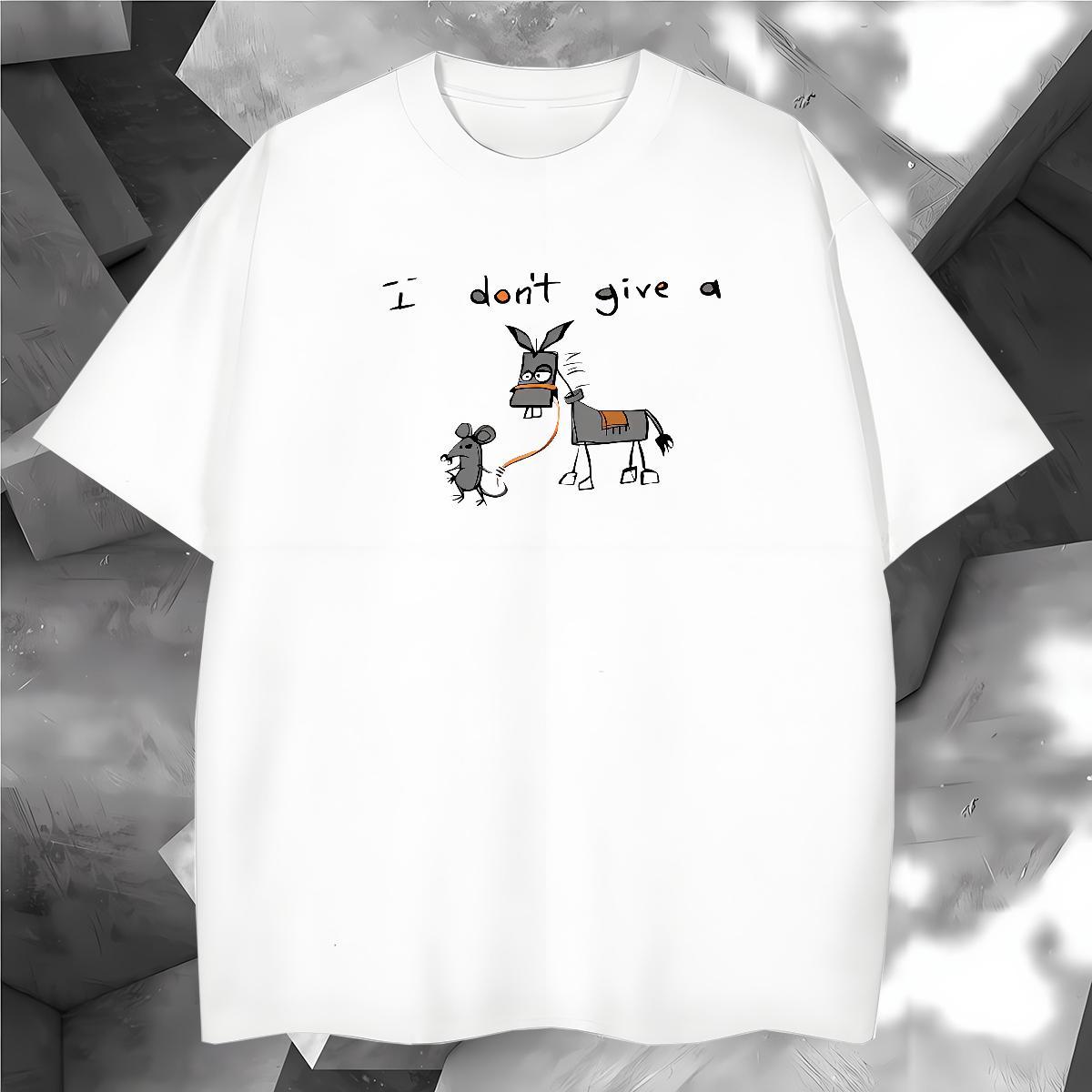 Mens T Shirts 230g 100% Cotton mouse High Street Hip Hop Breathable Anime Print Couples T Shirts DIY Customized High Quality Clothes