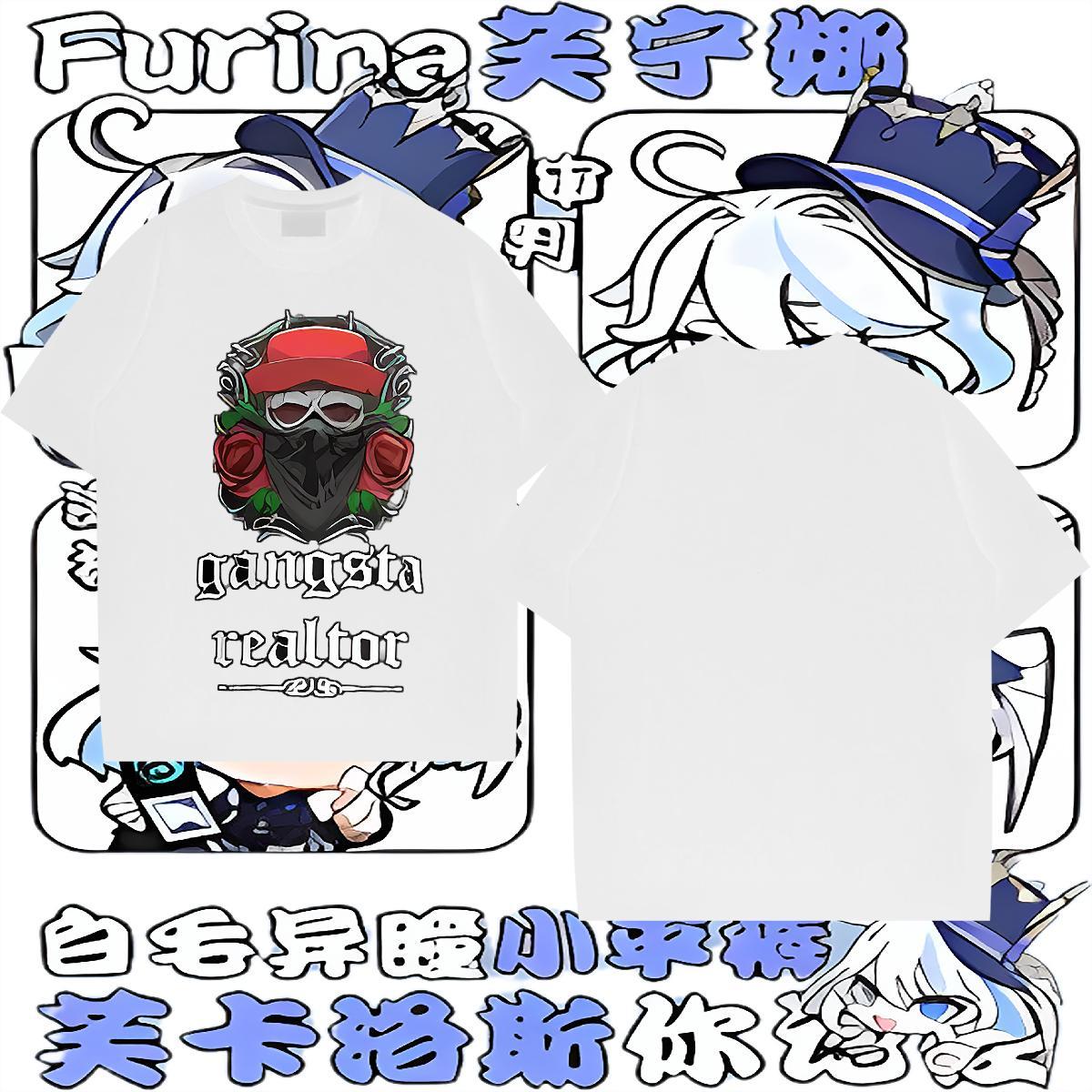 Brand Men T Shirts 230g Pure Cotton flower Street Tops Tees Crew Neck Loose Fit Mens Tshirts DIY