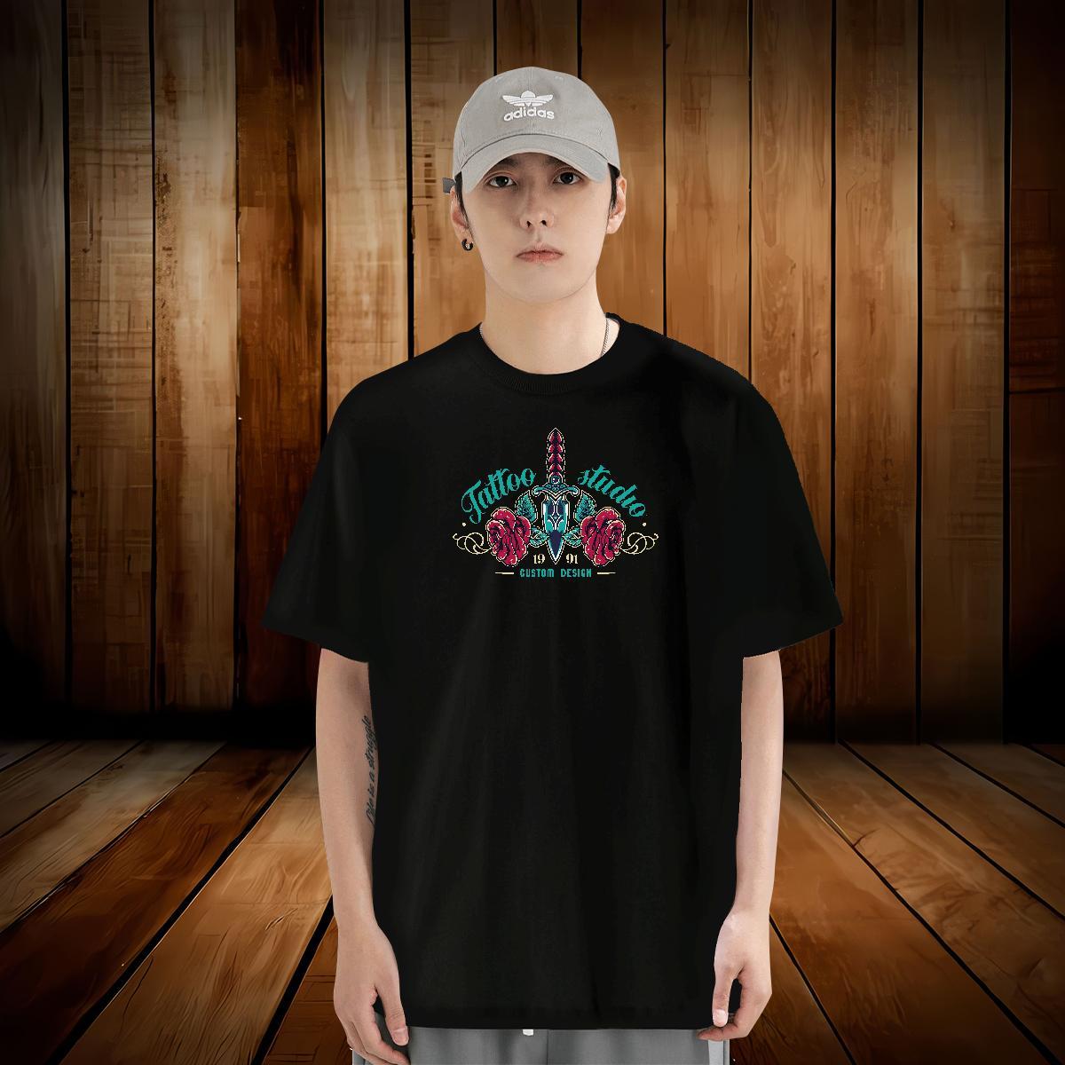 Designer T Shirt For Man tool Clothes 100% Cotton 230g Summer Casual Brand Anime Breathable Short Sleeve Men Tshirts