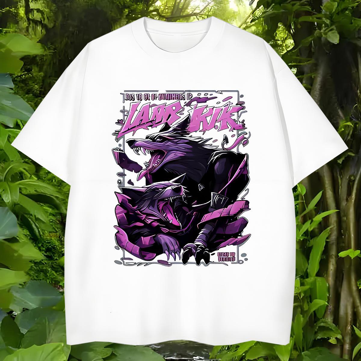 Factory Direct T-Shirts 100% Cotton 230g wolf Daily Outfit Wear Breathable Short Sleeve Wholesale Mens Tshirts Custom Big Size