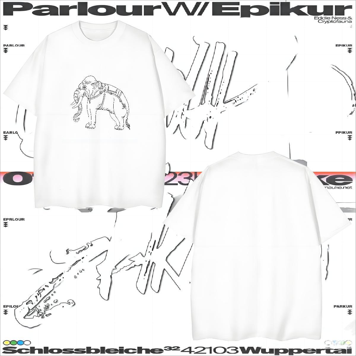 T Shirts Men 230g Pure Cotton elephant Home Outdoor Round Neck Short Sleeve Asian Size Tshirt for Man Woman Fashion New Loose Fit Tops