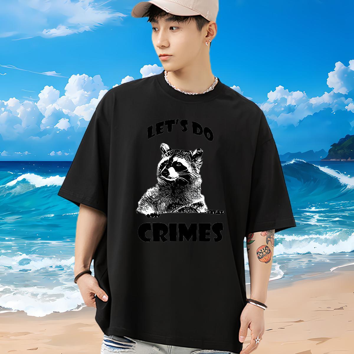 New T-Shirts for Men 230g Pure Cotton cute Street wear Hip Hop Tops Short Sleeve Soft Loose Fit Tshirt for Man Woman Custom Cartoon