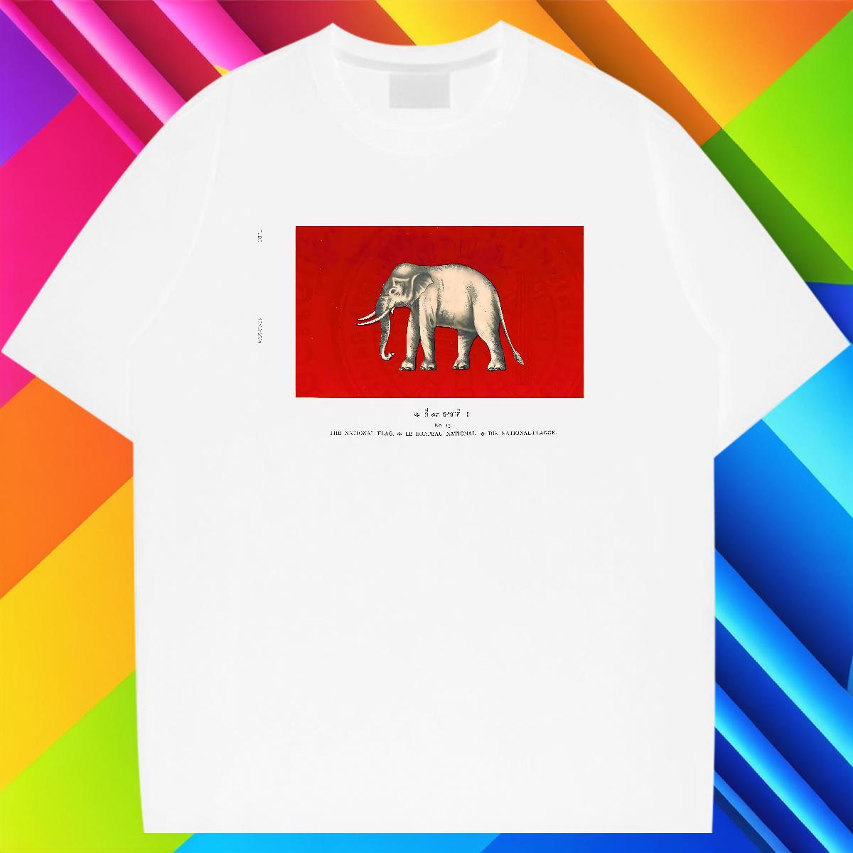 Comfortable Men Clothes T-Shirt 100% Cotton 230g elephant Man T Shirts Hip Hop Breathable Short Sleeve Graphic Custom Polos