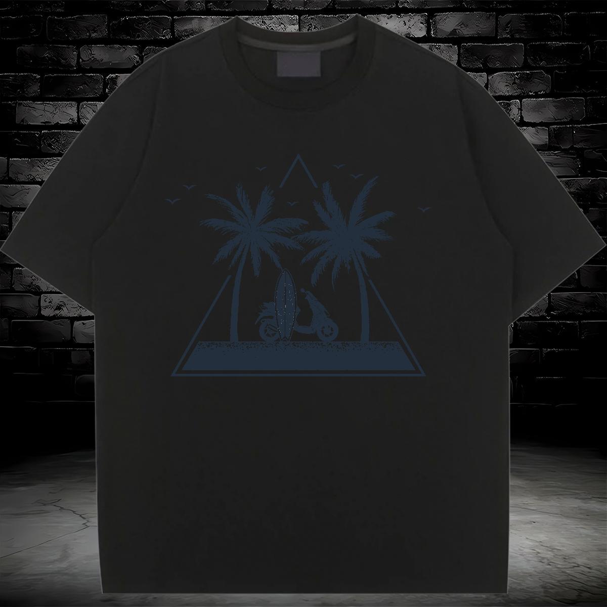 Loose Woman T Shirts Short Sleeve O-Neck Unisex Tshirts Cartoon Anime tree Street 230g 100% Cotton Designer Clothes Shirt