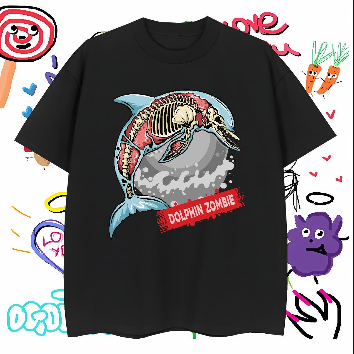 Fashion Casual T Shirt For Man 100% Cotton 230g Halloween Sports Casual Clothes Breathable Short Sleeve Wholesale Mens Tshirts Black Oversized