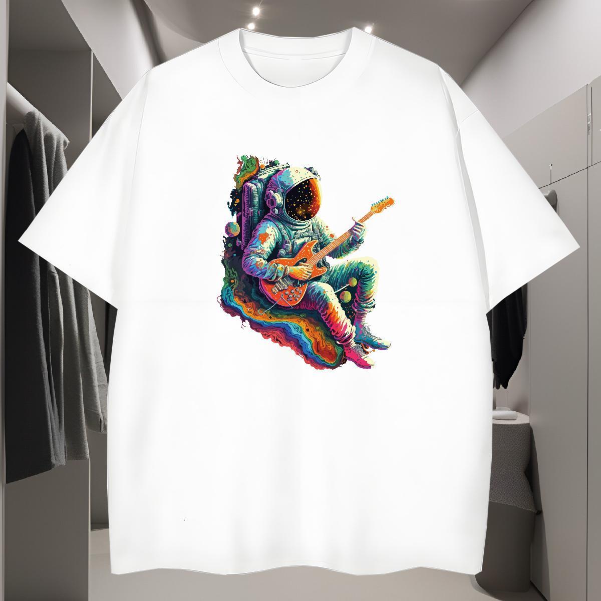 T Shirts Men 230g 100% Cotton universe Spring Summer Crew Neck Breathable DIY Men Tees DIY Customized Unisex Top Tees