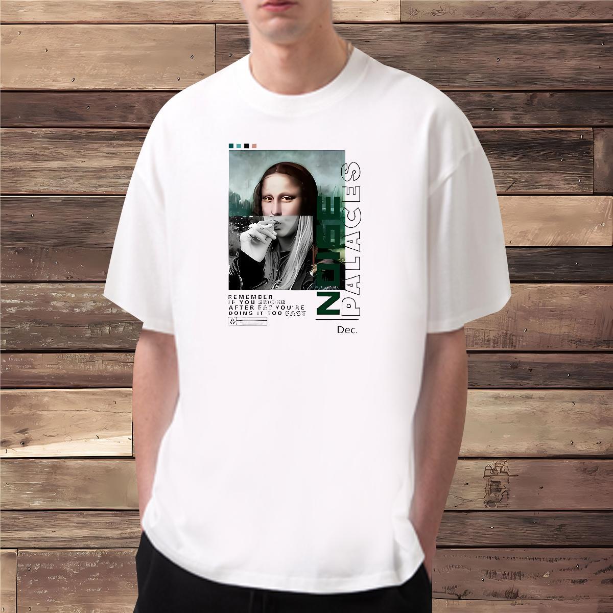 T-Shirts for Men 100% Cotton 230g person Daily Outfit Breathable Short Sleeve Customized Print Tshirt for Man Woman Designer Classic Tee Shirt