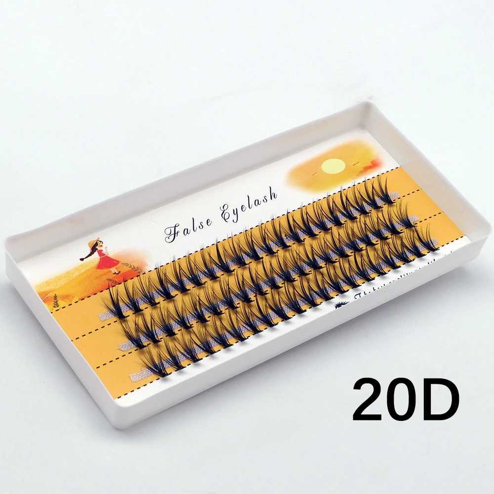 20D/30D mink eyelashes 60 bundles/box eyelash extension 3D Russian personal eyelash cluster makeup tool eyelash wholesale W240803