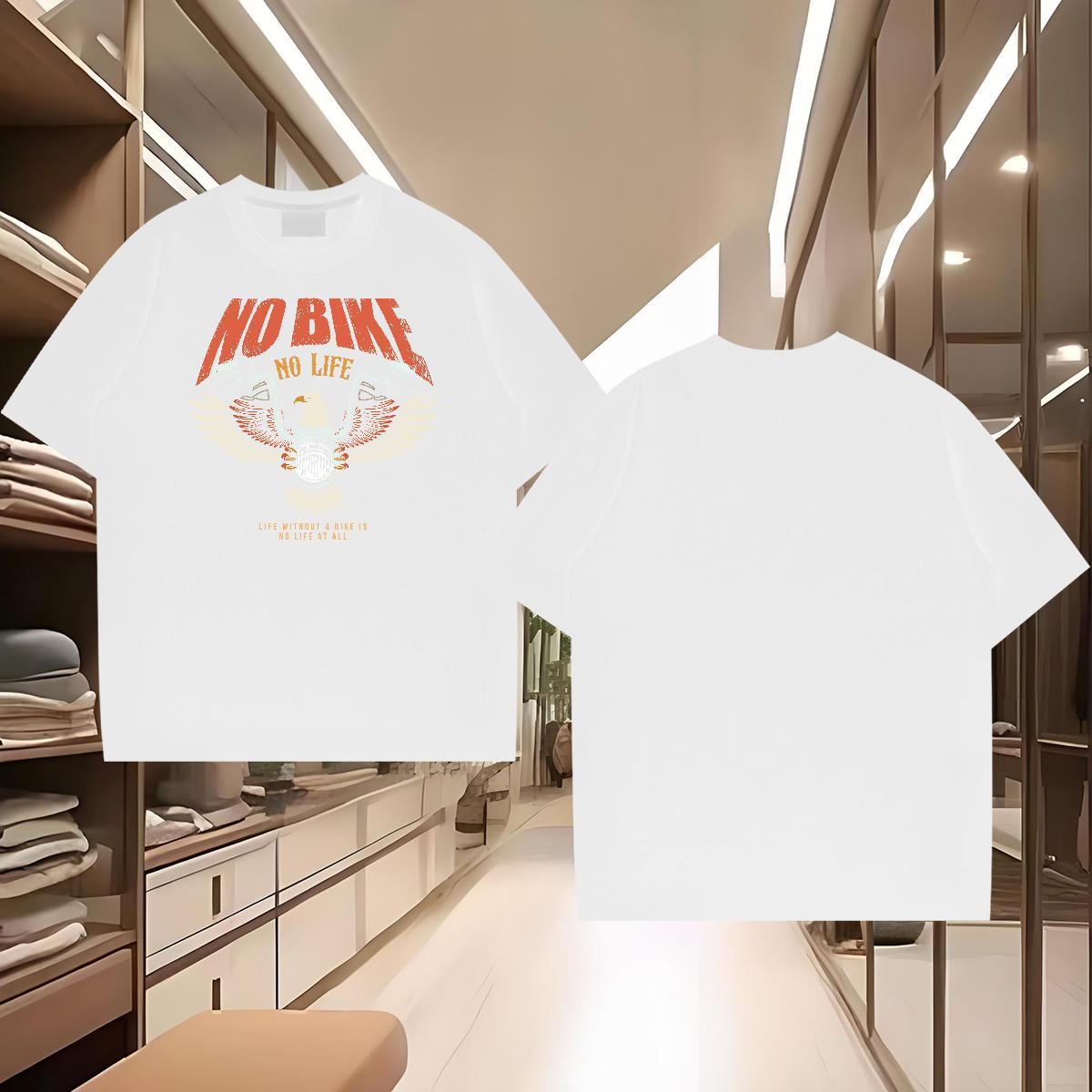 2024 New T-Shirts for Men 100% Cotton 230g eagle Casual Wear Breathable Short Sleeve Free Shipping Mens Tshirts Customized