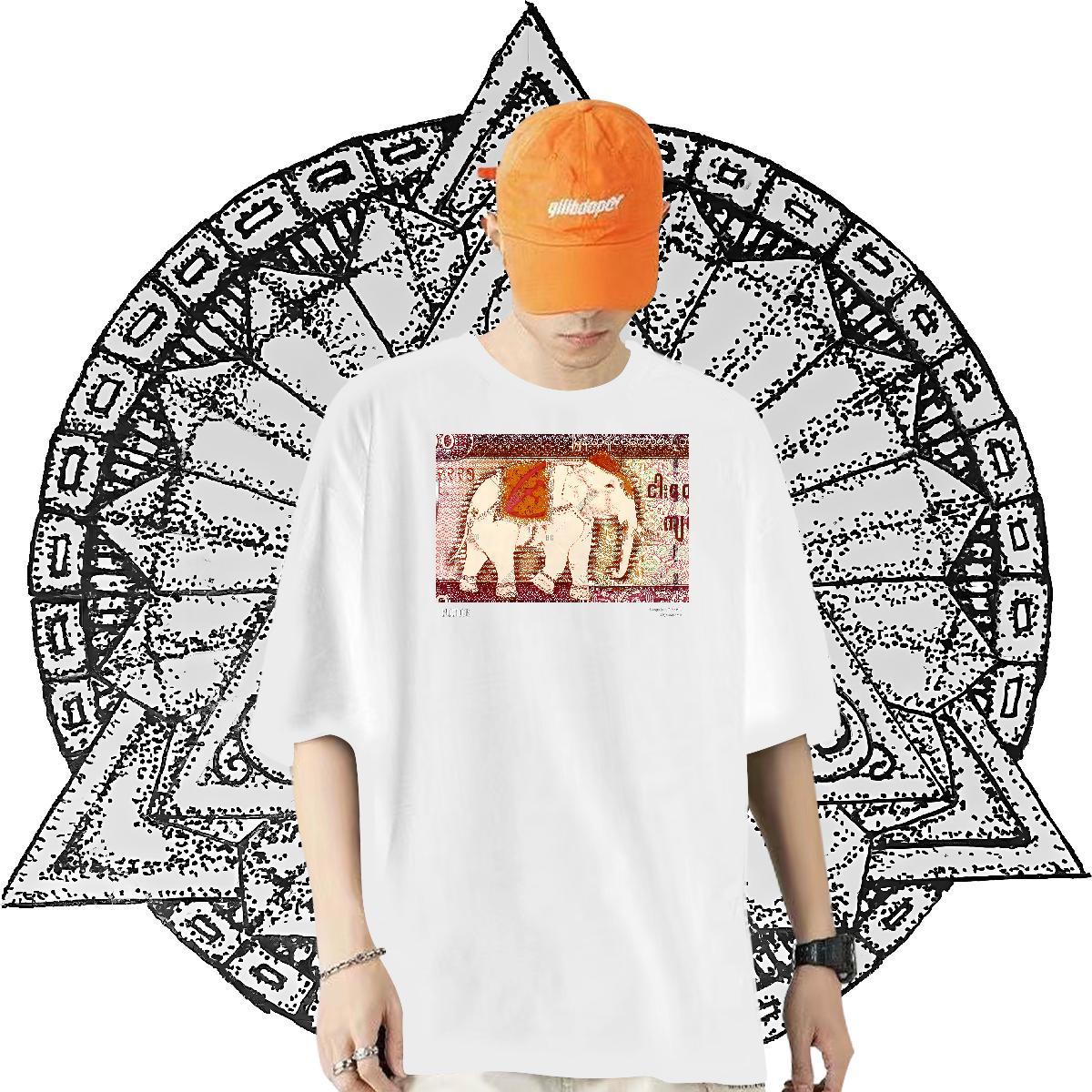 Designer Fashion T Shirt For Man 100% Cotton 230g elephant Sport Tees Breathable Crew Neck Wholesale Men Tees Anime