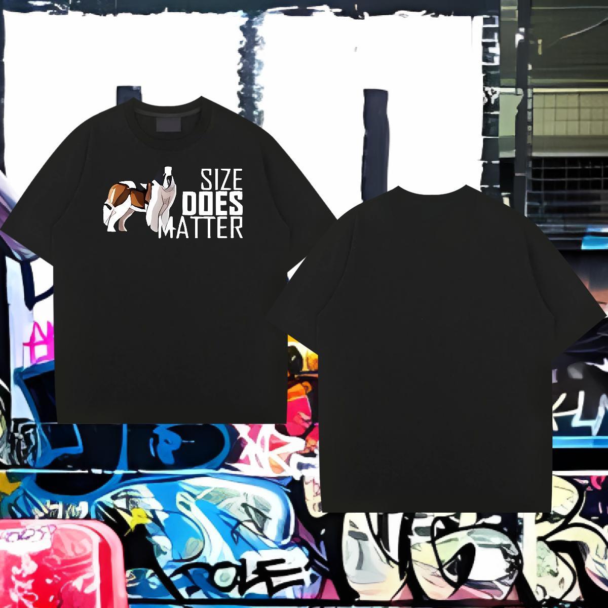 New Man T Shirts 230g 100% Cotton dog Daily Wear Top Tees Short Sleeve Soft High Quality Men Clothes T-Shirt Custom Print Plus Size
