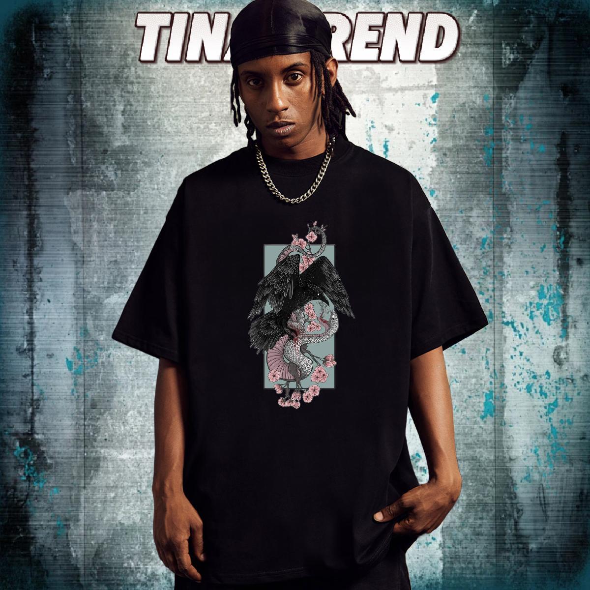 Fashion Design Man T Shirts 230g Cotton eagle Street Tops Shirt Breathable Soft High Quality Tshirt for Man Woman DIY Anime