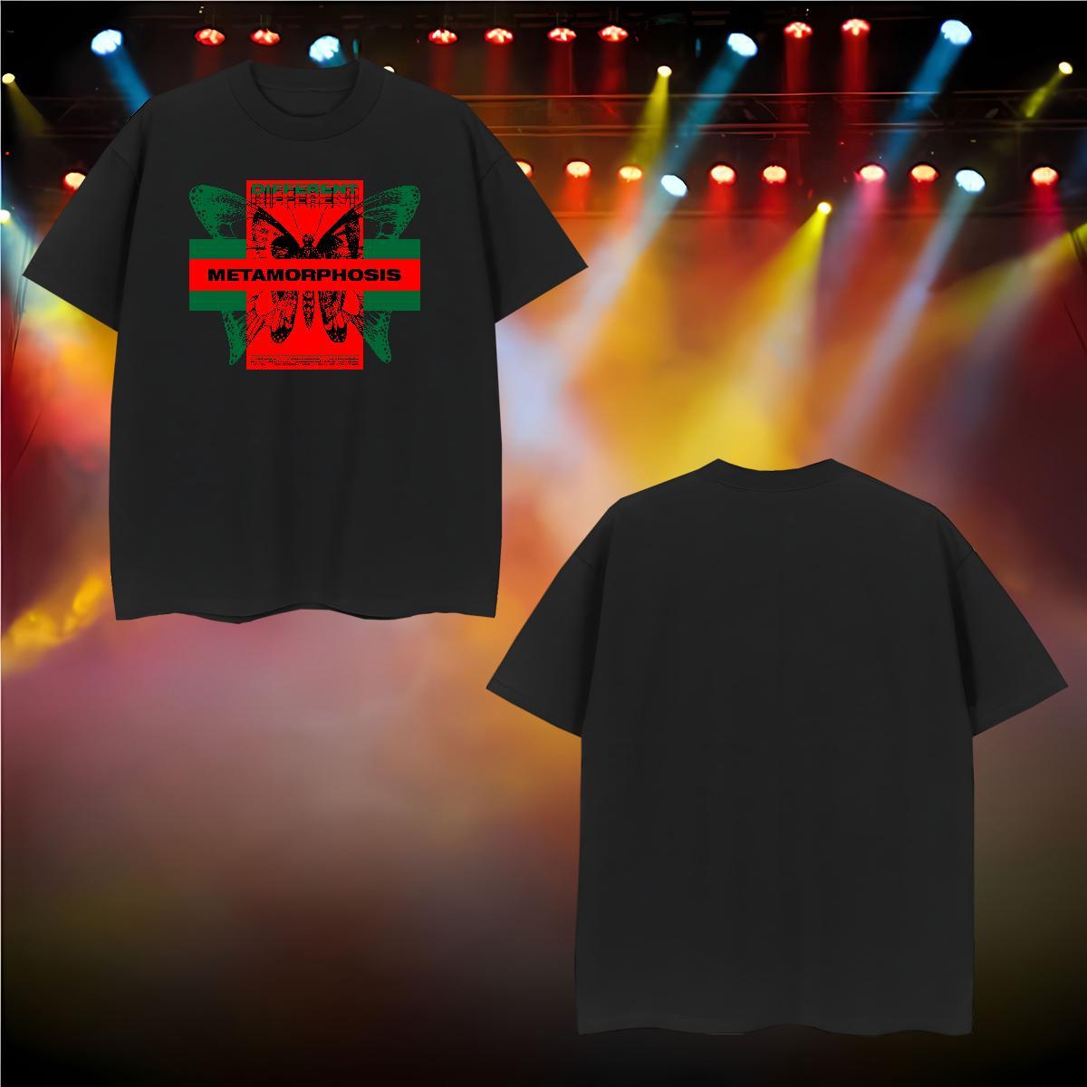 High Quality Men Tees 230g 100% Cotton Butterfly T Shirts Men Street Crew Neck Customized Print Stylist Top Tees