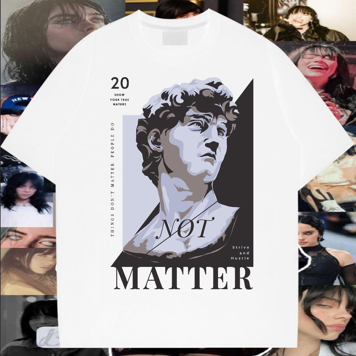 Classic Casual T Shirt For Man 230g 100% Cotton Statue of David Sport Tops Breathable Short Sleeve Comfortable Tshirts Black Oversized