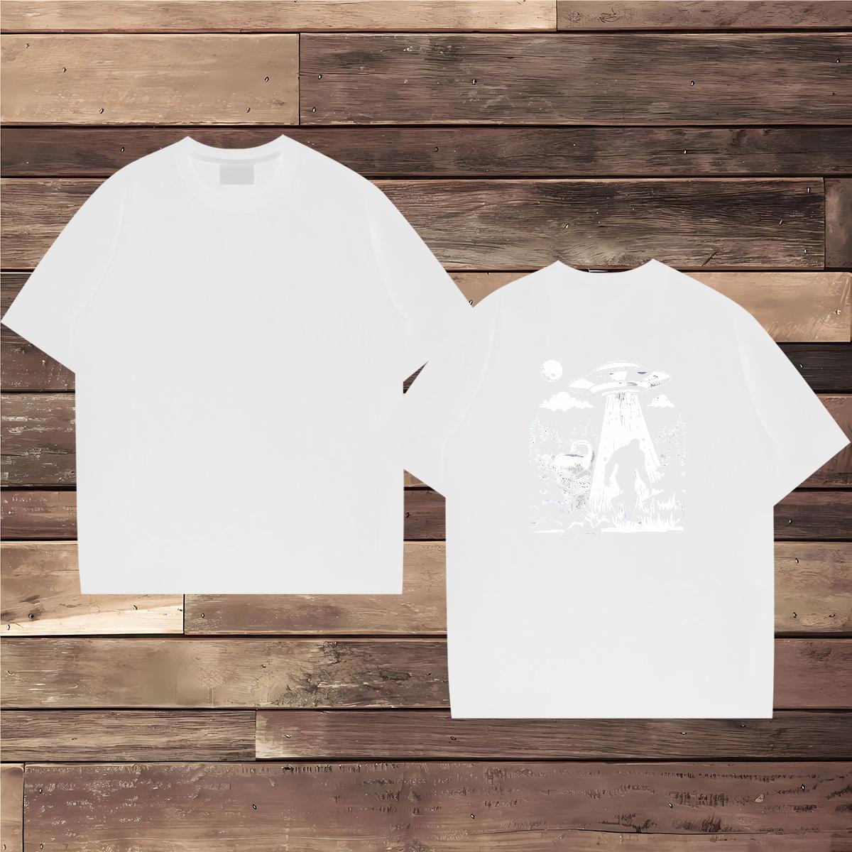 Fashion T Shirts Men 230g Pure Cotton mushroom Hip Hop Street Tees Shirts Crew Neck Classic Couples T Shirts Oversized