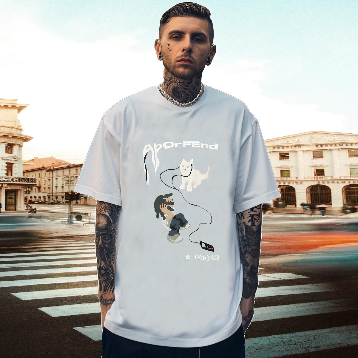 Designer Men Clothes T-Shirt 230g Cotton Casual Beach cute Custom Print Oversized Crew Neck Stylist T shirt Tees Shirts