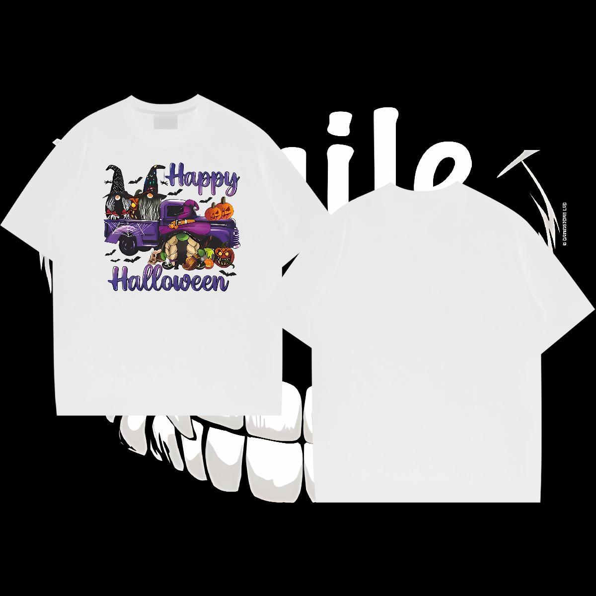 2024 T Shirt For Man 230g 100% Cotton halloween Sport Top Tees Pure Cotton Brand Couples T Shirts DIY Printed