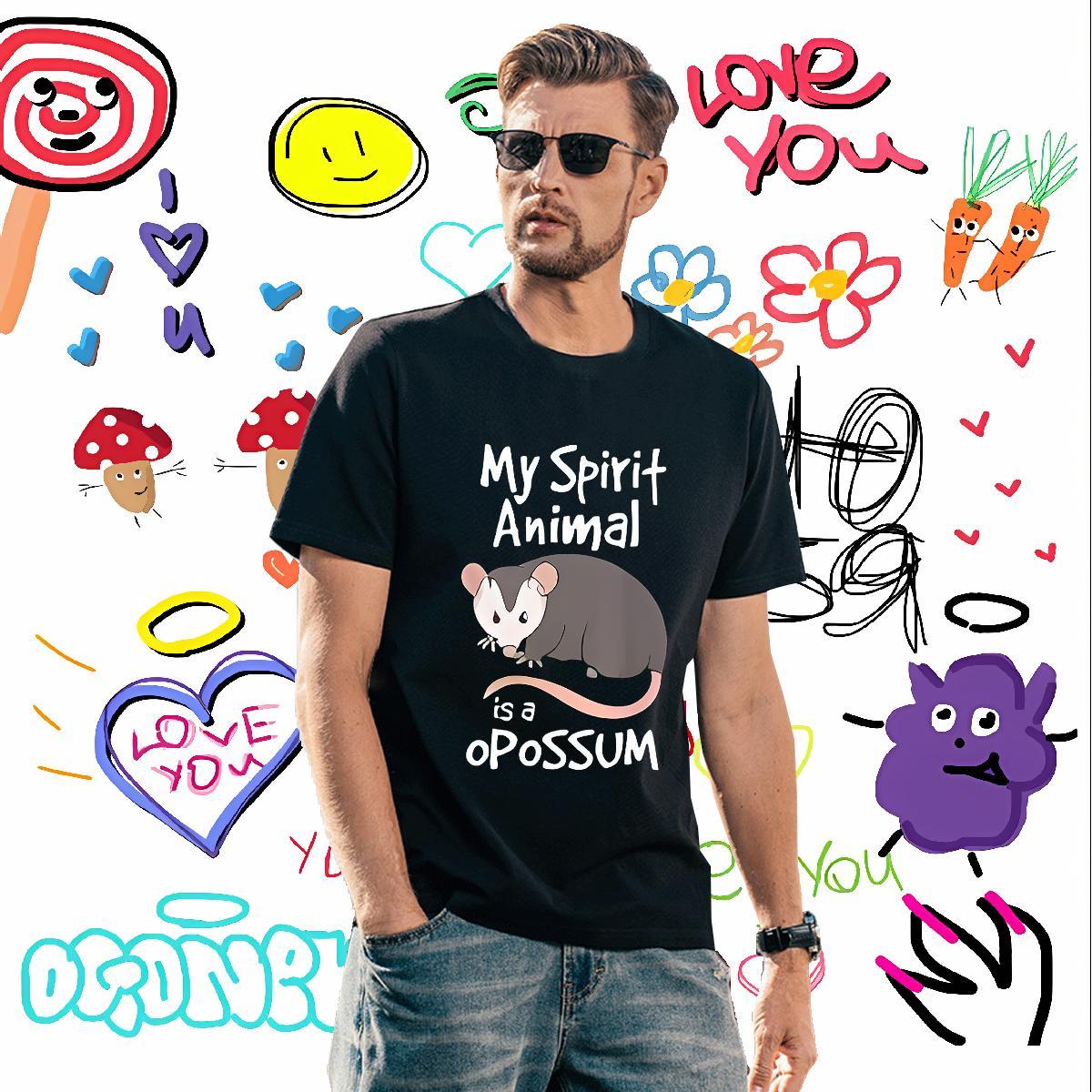 T shirt 100% Cotton 230g mouse Home Outdoor Breathable Short Sleeve Cartoon Print Tshirt for Man Woman Brand Loose Fit Wear