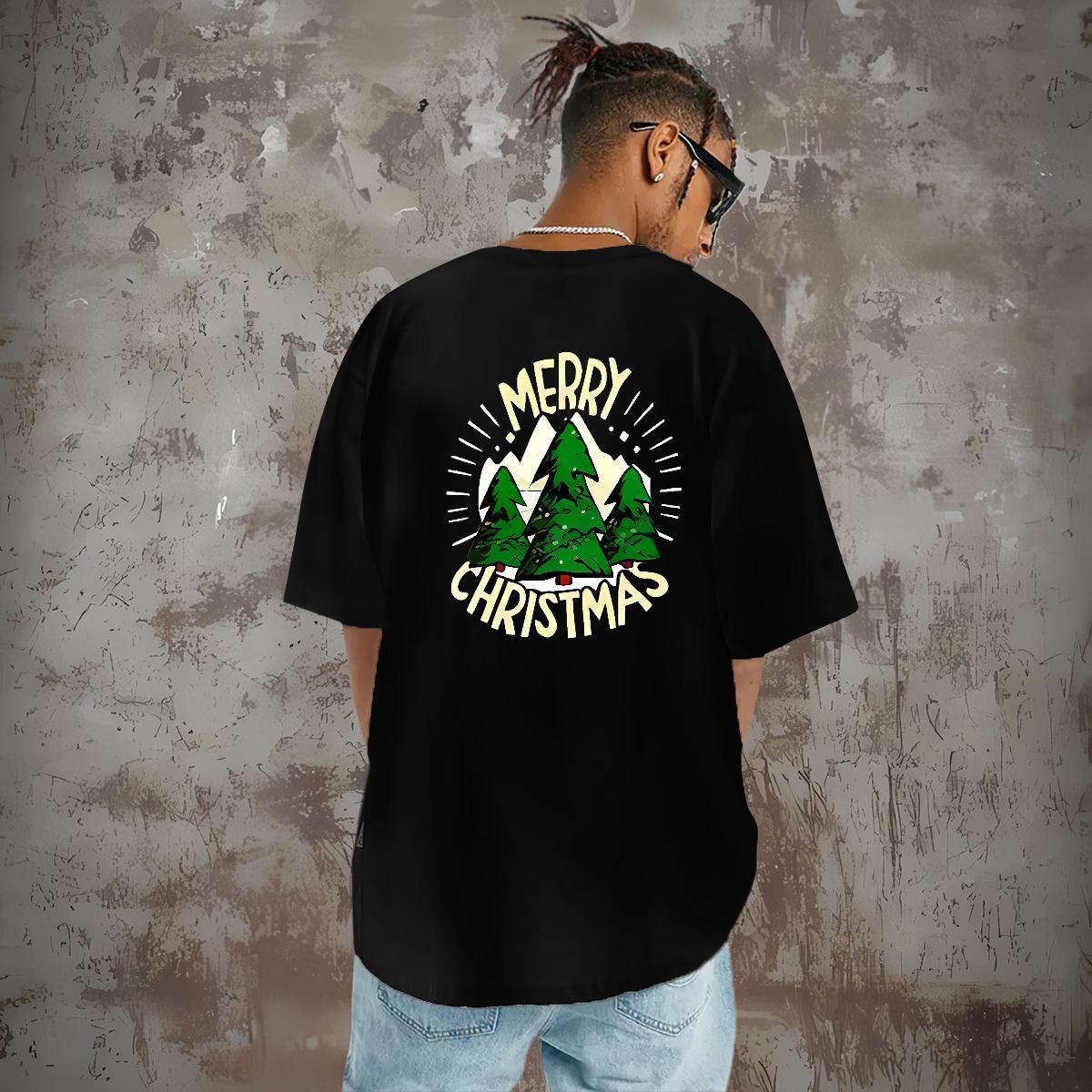 Custom Men T Shirts 100% Cotton 230g tree Summer Casual Tops Breathable Crew Neck Popular Men Clothes T-Shirt Customized Print