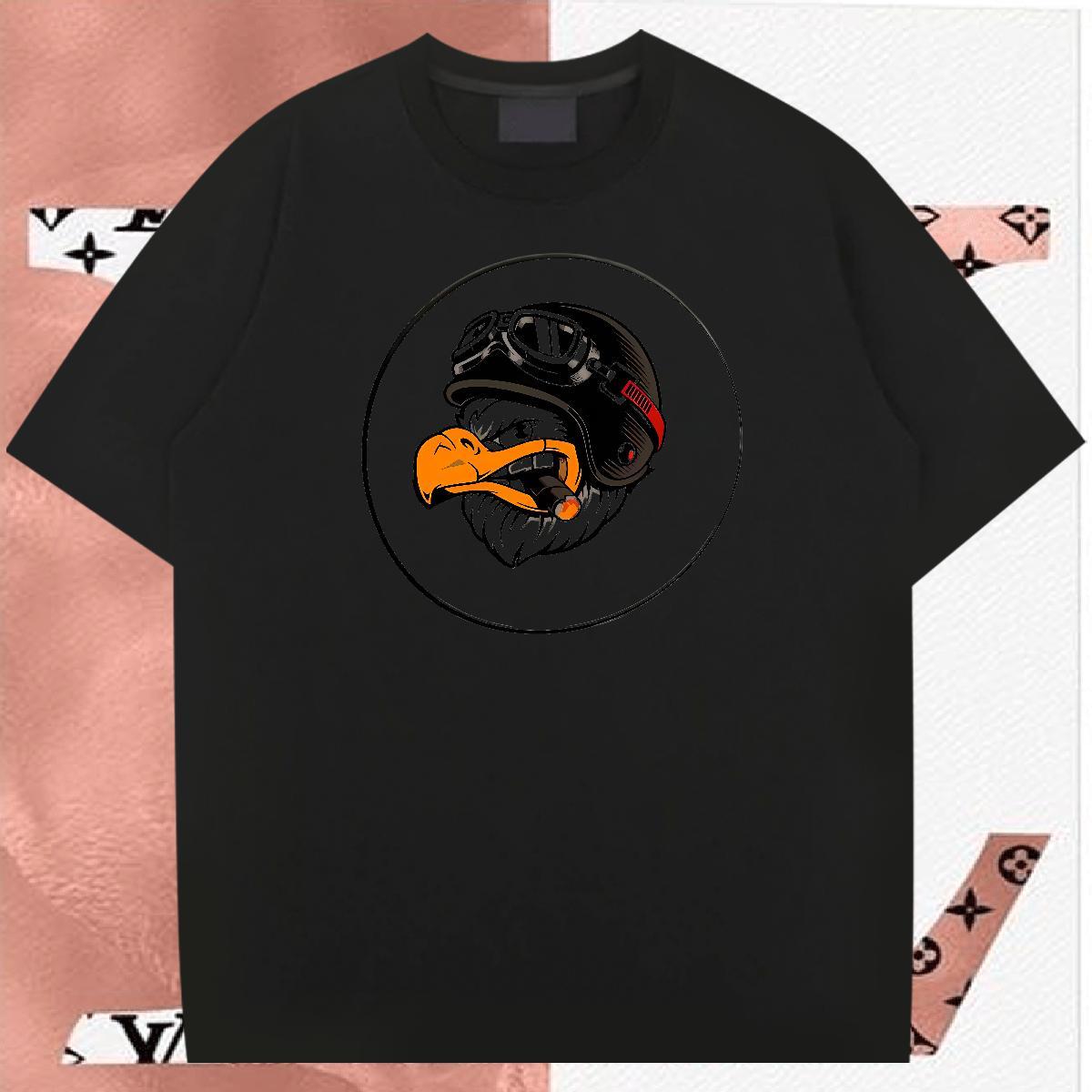 Brand Man T Shirts 230g Pure Cotton eagle Street Wear Polos Breathable Short Sleeve Loose Men Clothes T-Shirt Anime