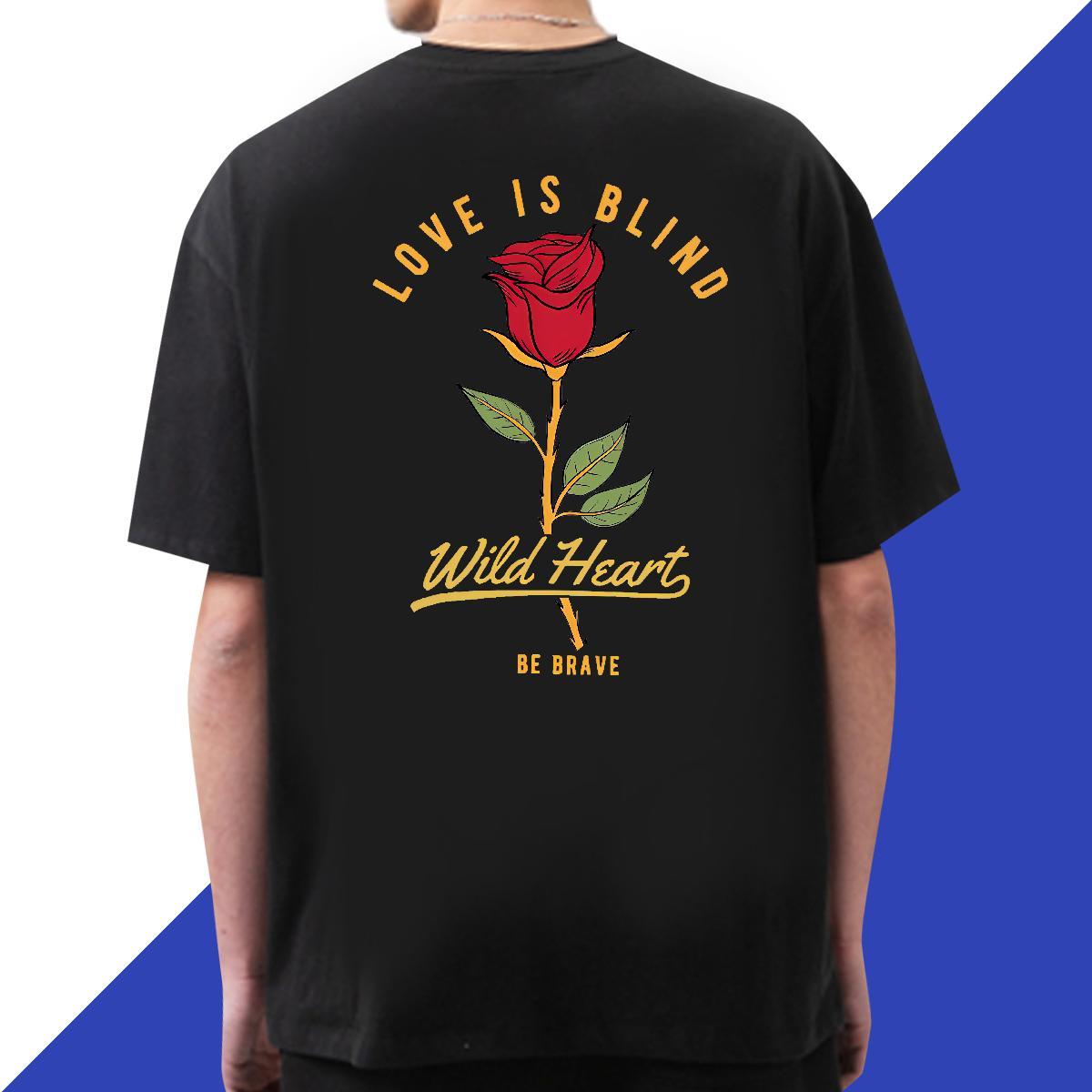 Free Shipping T Shirt For Man 230g Cotton flower Street wear Hip Hop Tshirts Breathable Crew Neck Designer Couples T Shirts Anime