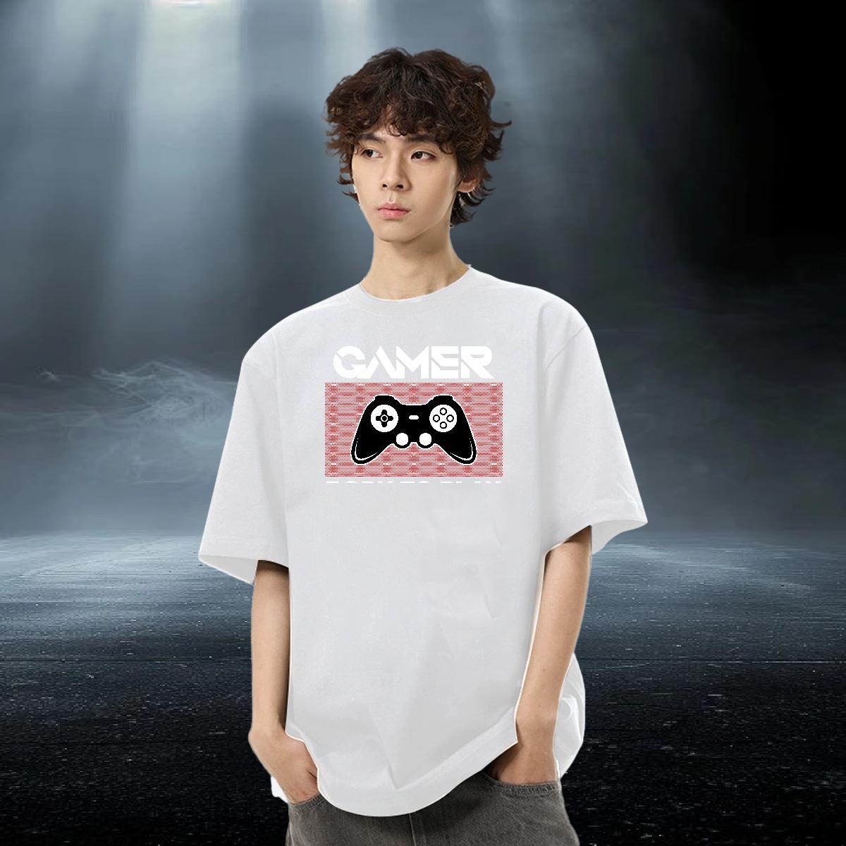 Cool Men Clothes T-Shirt 100% Cotton 230g Sport letter Oversized 3XL 4XL Breathable Short Sleeve 2024 Summer T Shirt For Man Tees Shirts