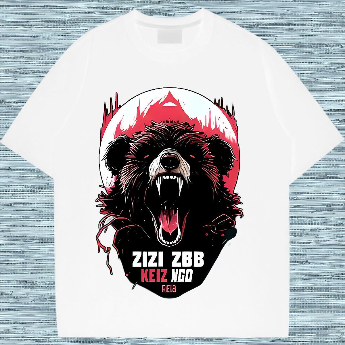 Popular Womens T Shirts O-Neck Short Sleeve Unisex Tshirts DIY Logo bear Street Wear 230g 100% Cotton New Arrival Tees Shirts