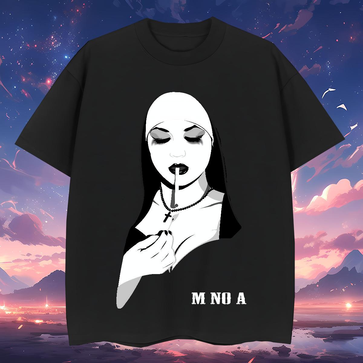 T-Shirts 230g Pure Cotton nun Sports Casual Breathable Short Sleeve Customized Print Mens Tshirts Stylist Designer Clothes