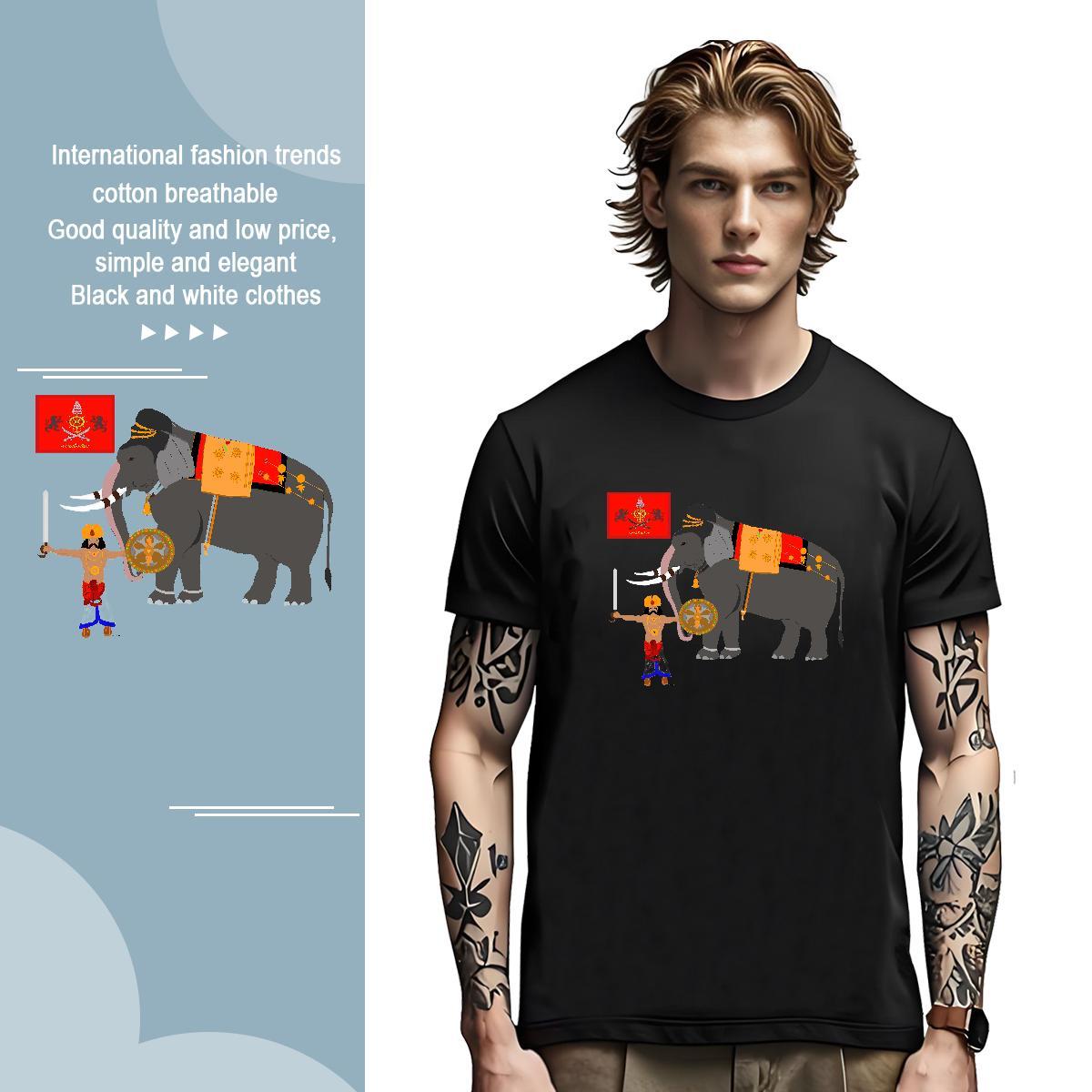 T-Shirts for Men 100% Cotton 230g elephant Street wear Hip Hop Breathable Crew Neck Customized Tshirts 2024 Designer TOP Quality Tees