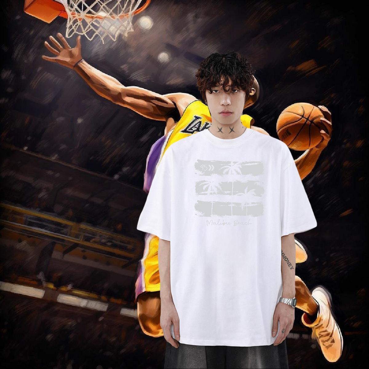 Classic Men T Shirts 230g Pure Cotton tree Casual Top Tees O Neck Short Sleeves Cool Design Mens Tshirts Oversized