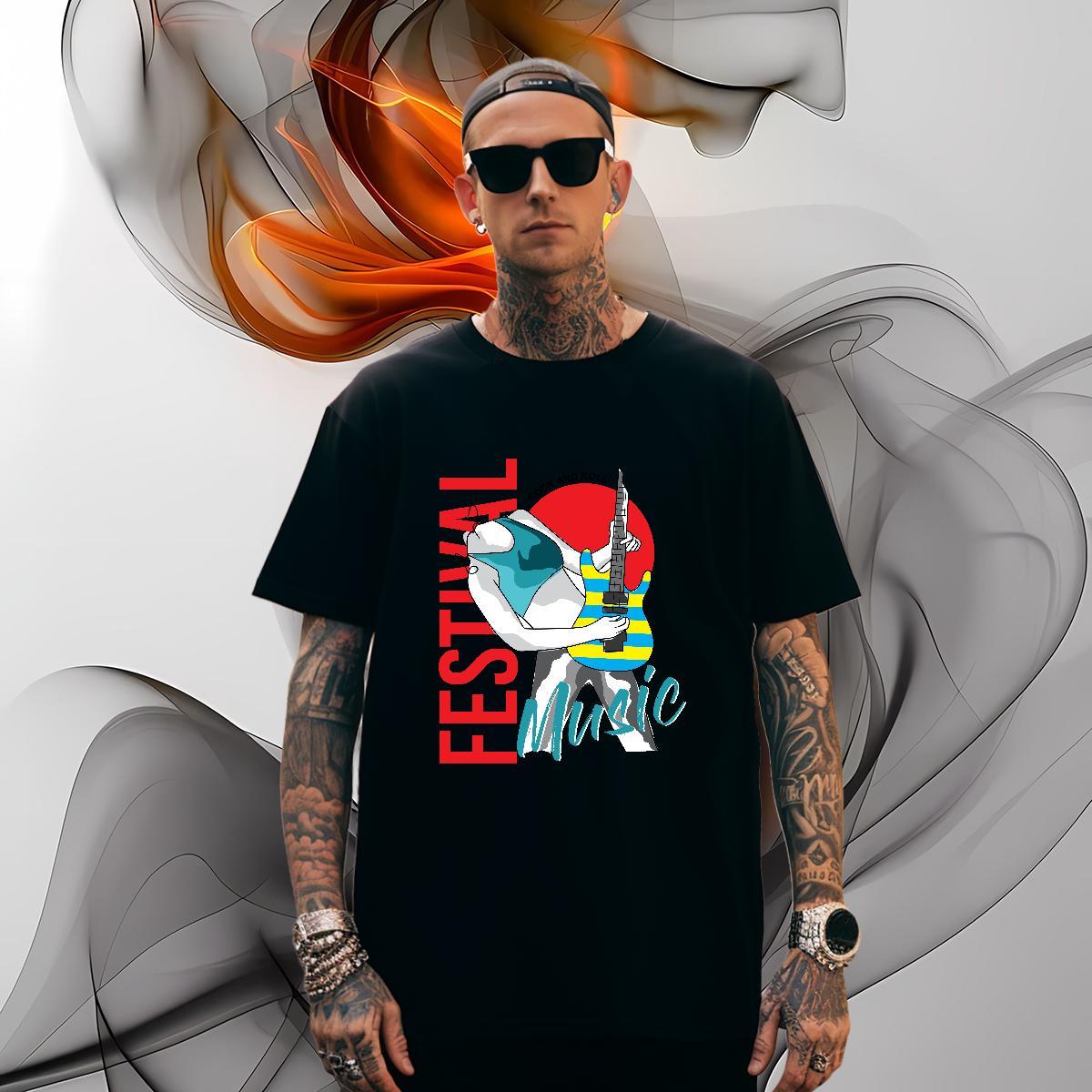 T-Shirts for Men 100% Cotton 230g character Street wear Hip Hop Short Sleeve O-Neck DIY Printed Men Tees Fashion Design Free Shipping Top Tees