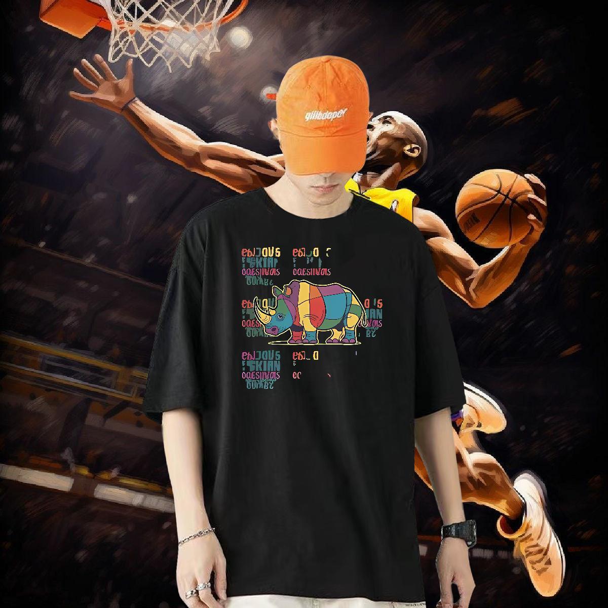 DIY T Shirts Men 230g Cotton Sport Tops Shirt Breathable High Quality Men Clothes T-Shirt Custom Printed
