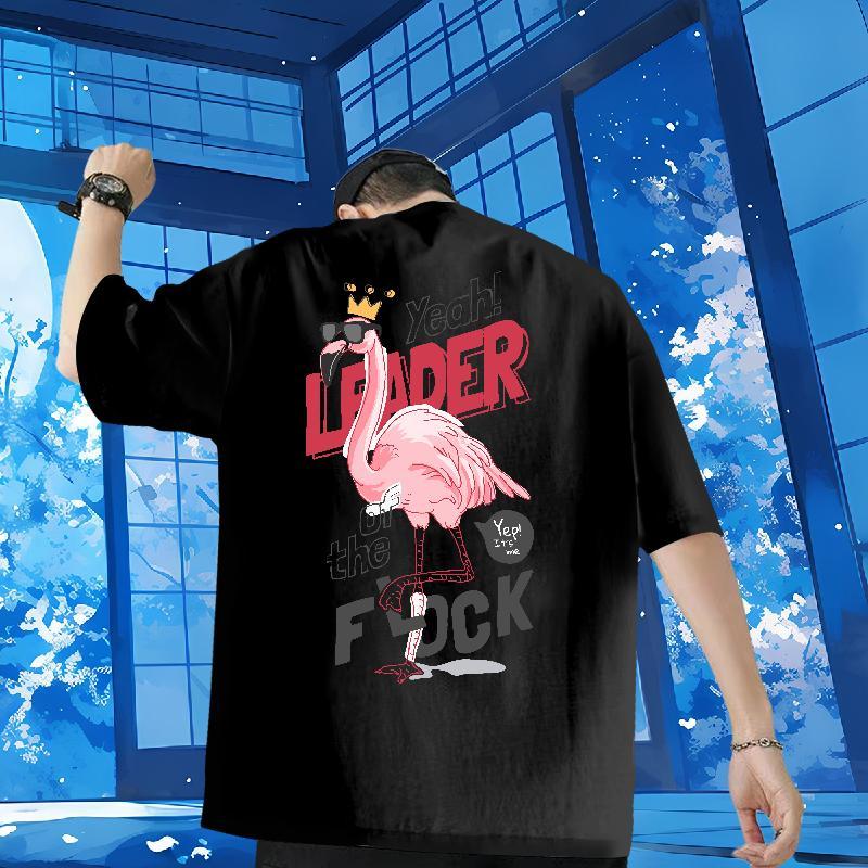 Customized T Shirt For Man 230g Cotton bird Street Wear Clothings Short Sleeve O-Neck Brand Men Clothes T-Shirt Customized Print